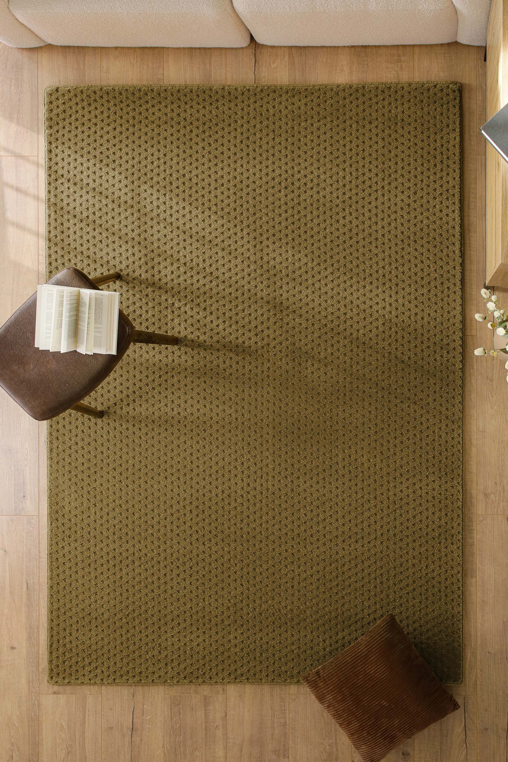 Wecon home Teppich »Castello THREE« rechteckig 7 mm Höhe Schurwolle, Kurzflor mit Hoch-Tief-Effekt, Wohnzimmer, Punktmuster