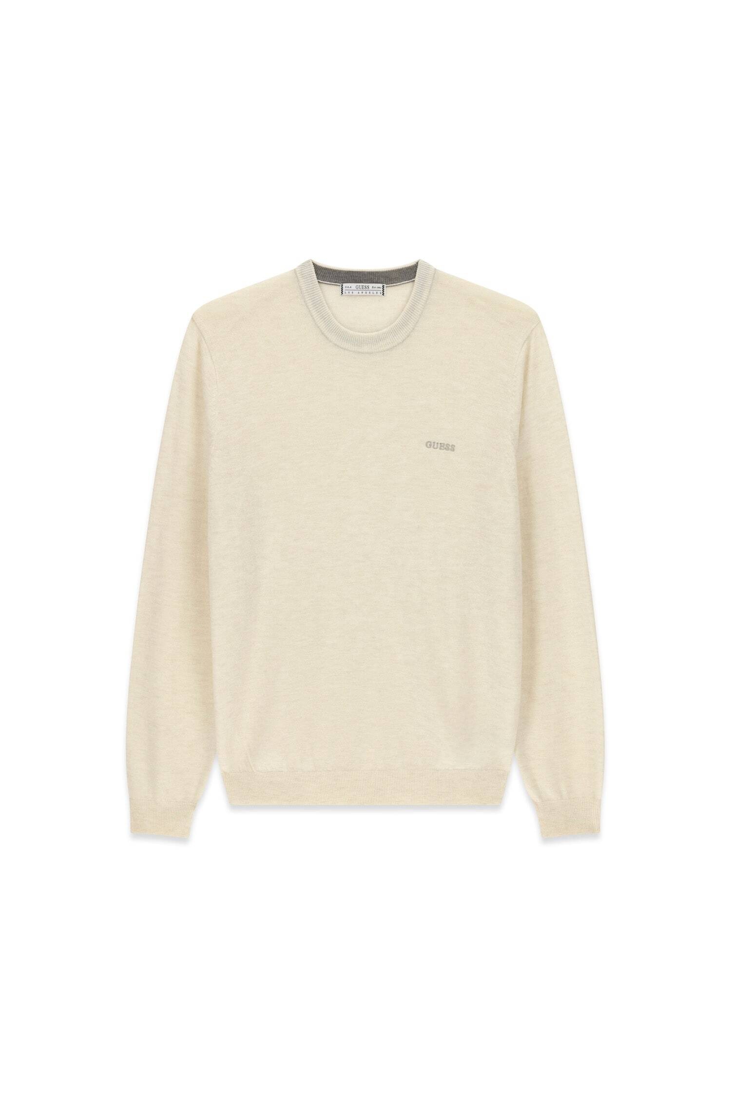 Guess Strickpullover »MARCOS« Rundhals, Feinstrick mit Woll- und Seiden-Anteil, Regular Fit