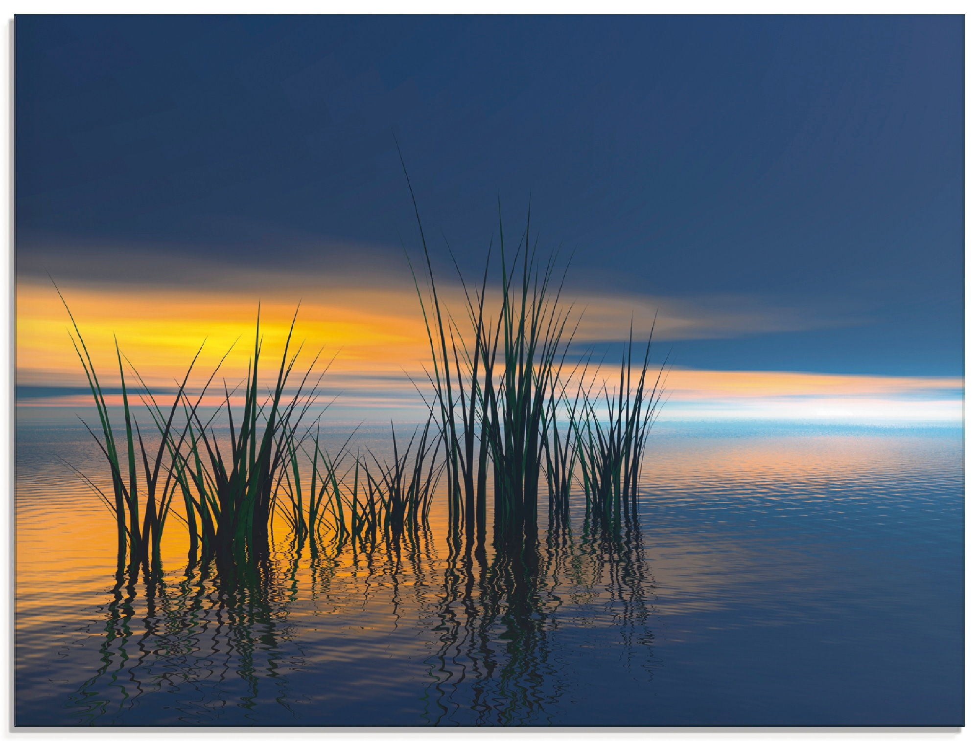 Artland Glasbild »Sonnenuntergang III«, Gewässer, (1 St.), in verschiedenen günstig online kaufen