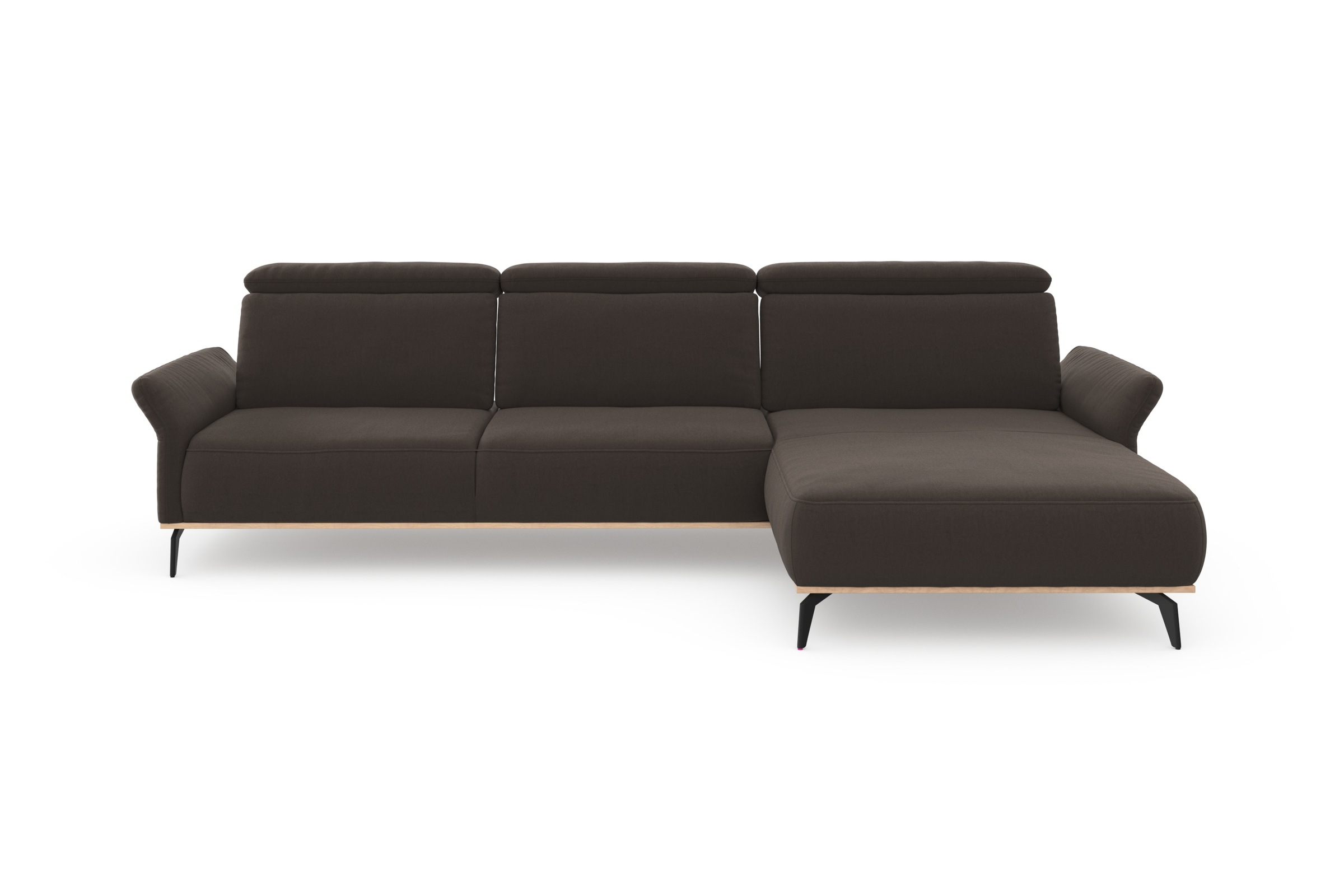PLACES OF STYLE Ecksofa »Fjord L-Form« massiv, wahlweise mit Armlehnfunktio günstig online kaufen