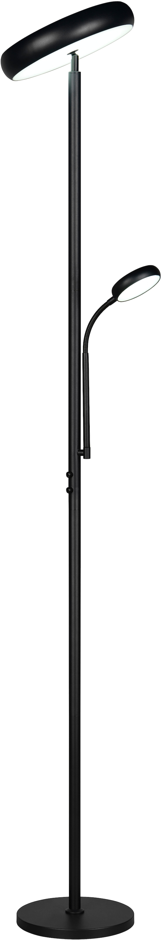 REALITY Leuchten LED Stehlampe »PALERMO, LED Stehleuchte mit Fernbedienung, 27,5W 2000 Lumen CCT« LED-Board 1 Stk. warmweiß - kaltweiß dimmbar, Lichtfarbe einstellbar 3000-6000K warm-/kaltweiß, Höhe 183 cm