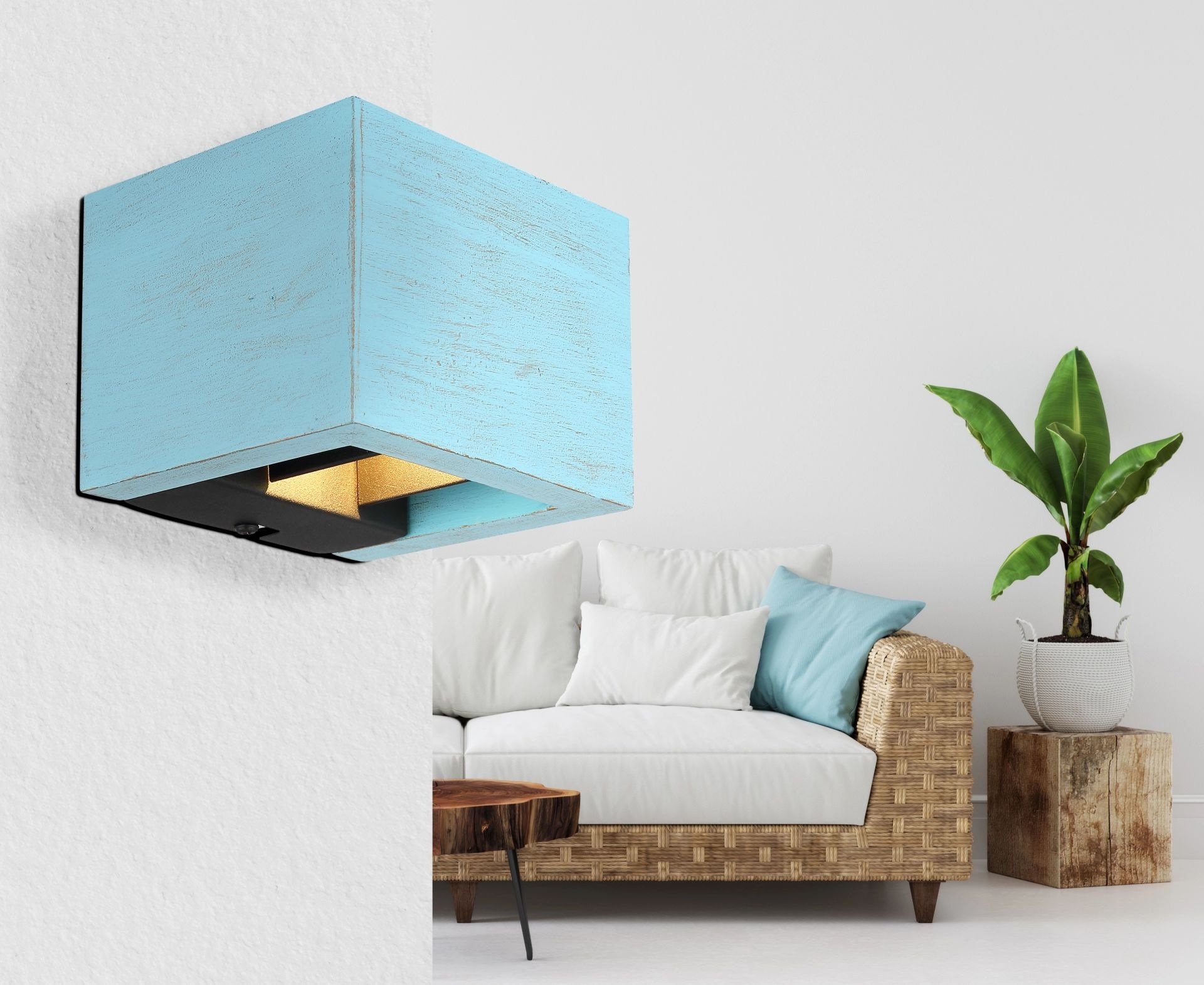 GLOBO LIGHTING LED Wandleuchte »ALINA« LED-Modul 1 Stk. Warmweiß Würfelförm günstig online kaufen