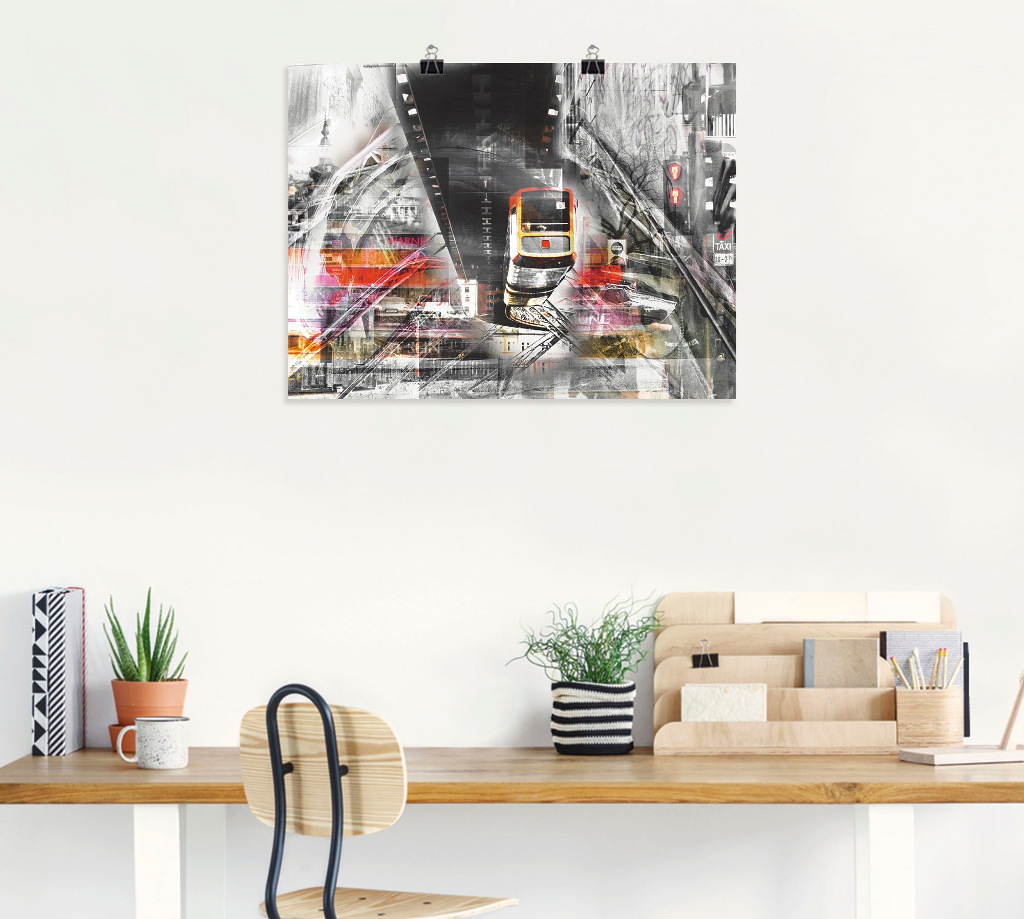 Artland Wandbild »Moderne Kunst«, Züge, (1 St.), als Leinwandbild, Wandaufkleber oder Poster in versch. Größen
