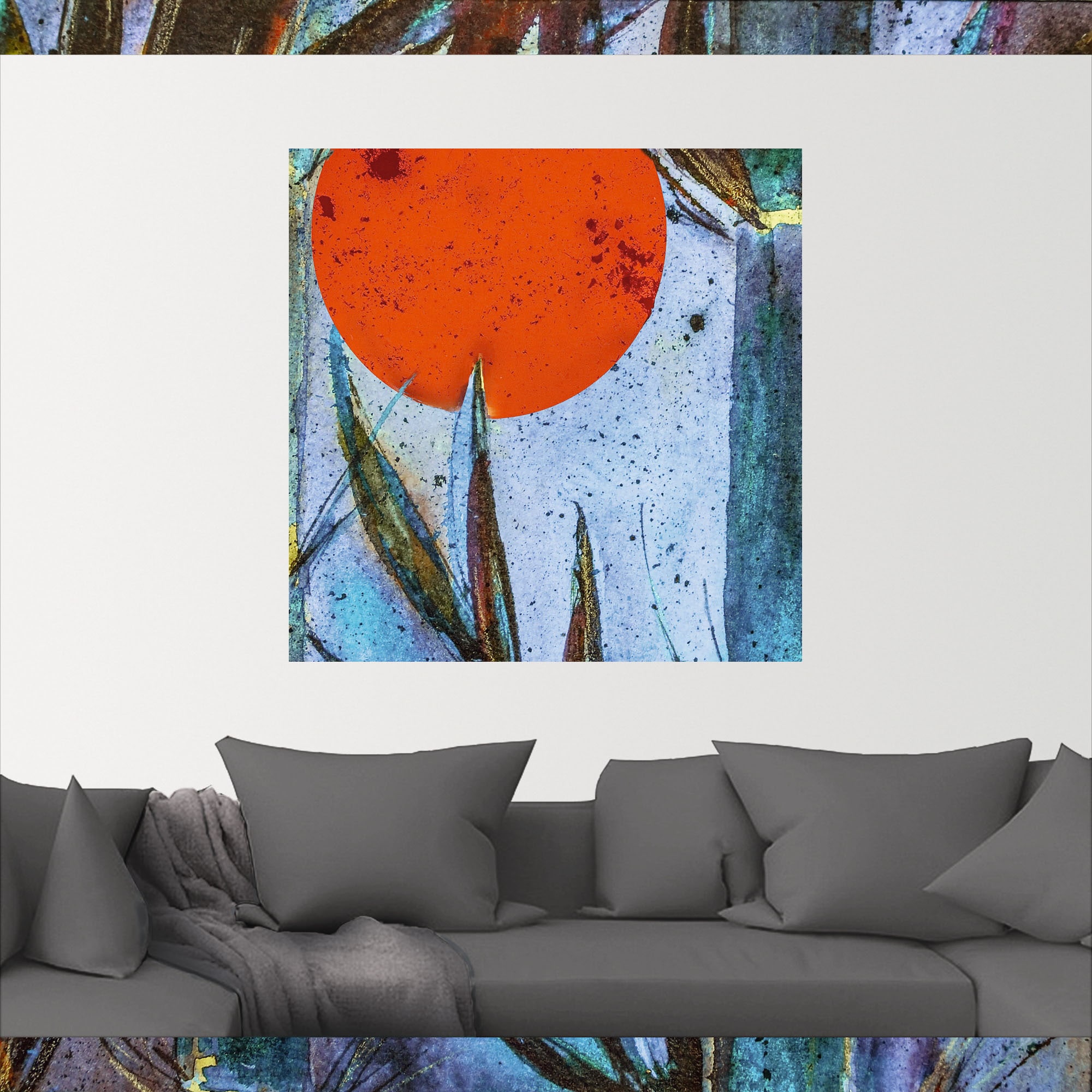 Artland Wandfolie »Bambus im blauen Licht«, Arrangements, (1 St.), selbstklebend