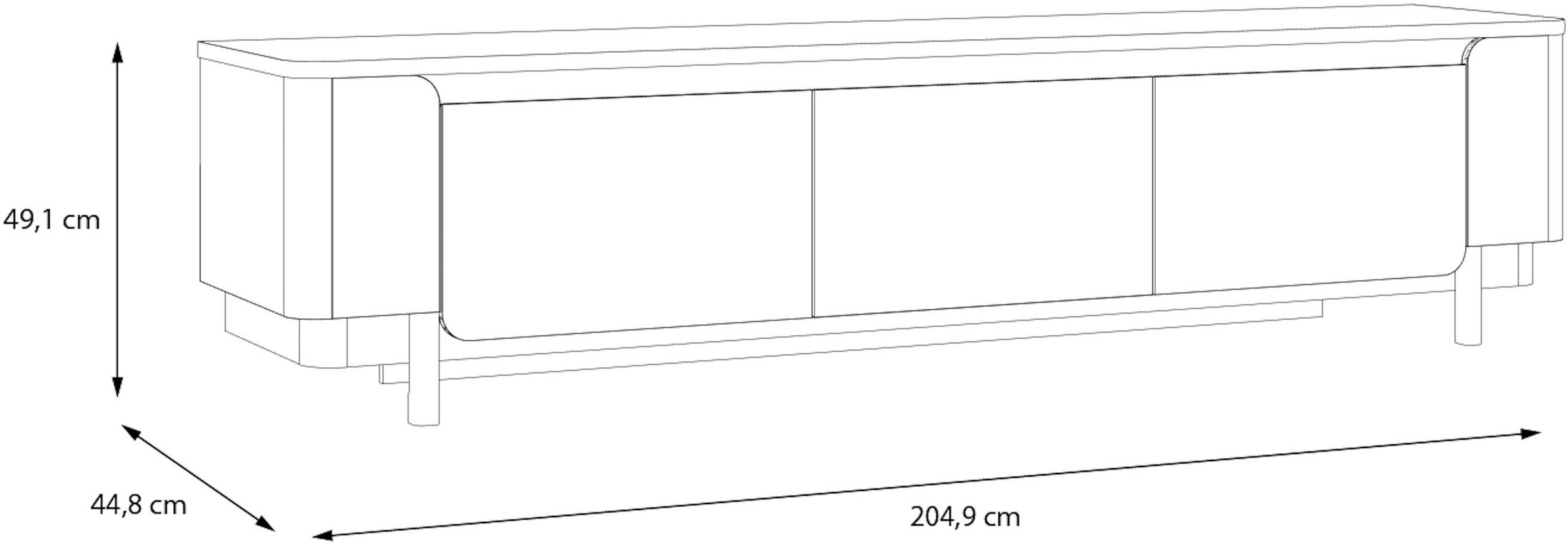 FORTE Lowboard »VodolTV-Board, TV-Schrank«, TV Board, Soft Close, Stauraum