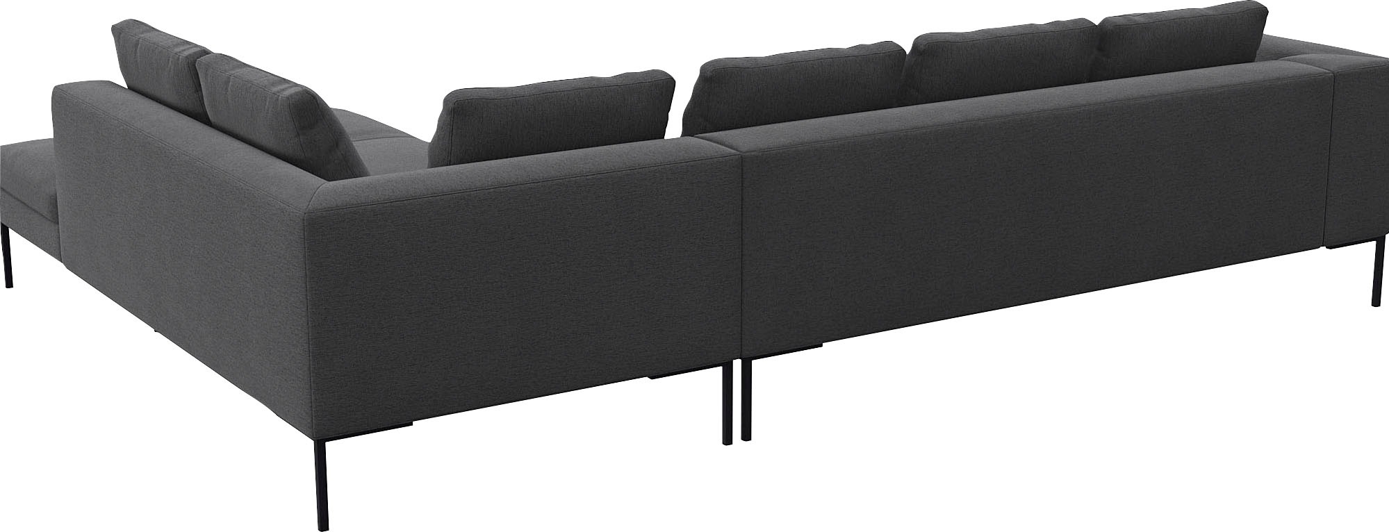 FLEXLUX Ecksofa »Loano, superbequemer Sitzkomfort durch Kaltschaum im Sitz, L-Form«, modernes Sofa, frei im Raum stellbar, lose Kissen, hoher Fuß