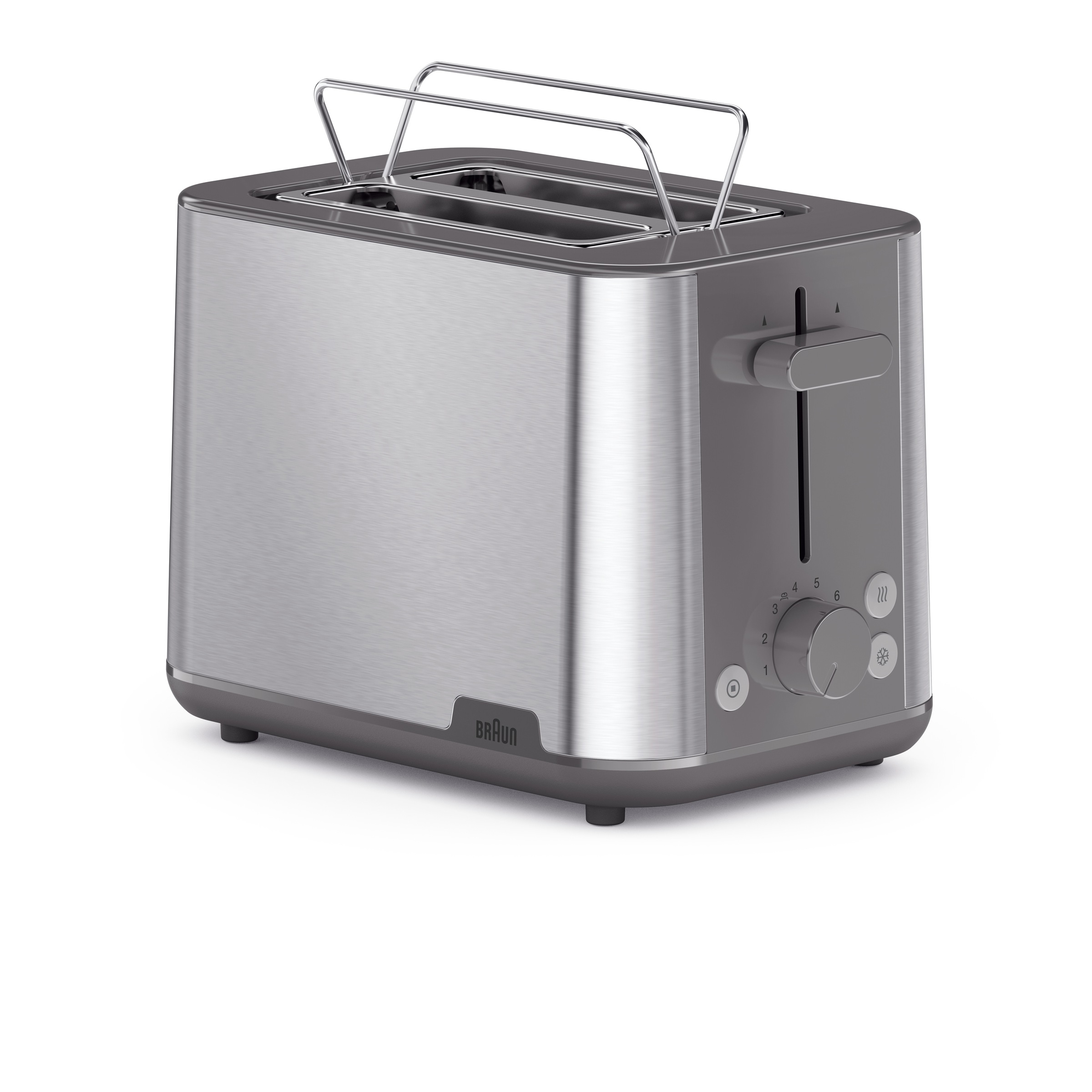 Braun Toaster »PurShine HT 1510 GY - 2 Schlitze, 8 Stufen, Auftau- Aufwärmf günstig online kaufen