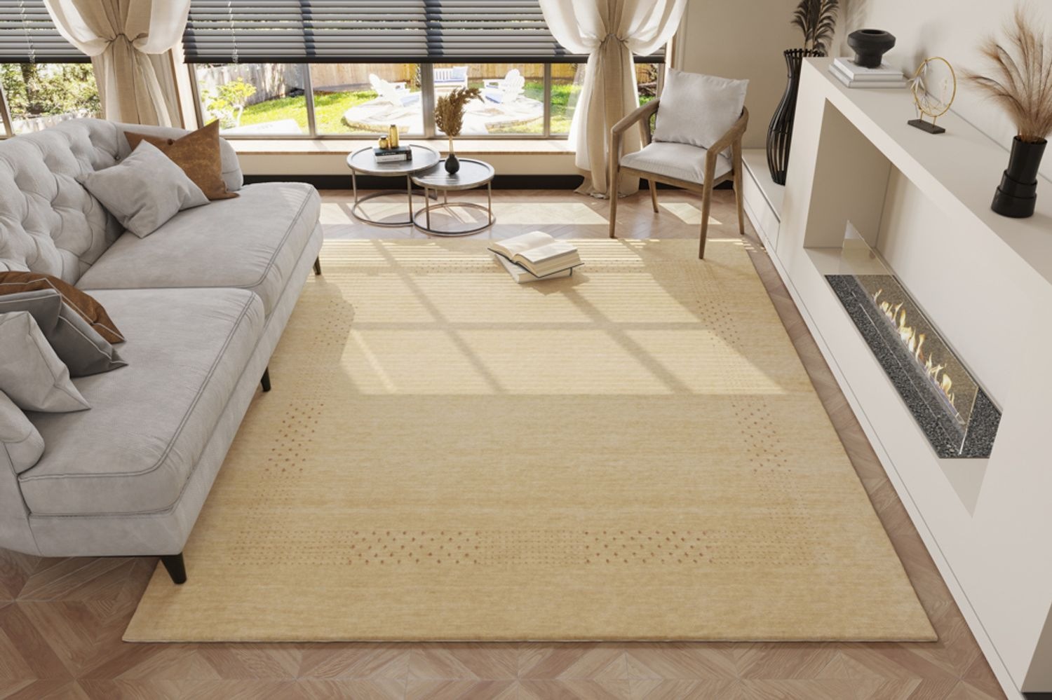 morgenland Wollteppich »Nova - Gabbeh Teppich - Loribaft Perser«, quadratisch, 1,5 mm Höhe, Flachgewebe