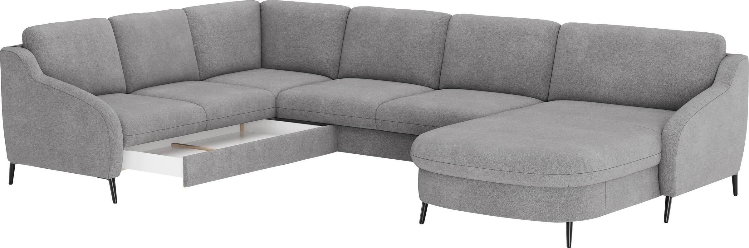 sit&more Wohnlandschaft »Soul U-Form«, wahlweise mit Bettfunktion und Bettkasten oder Schubkasten