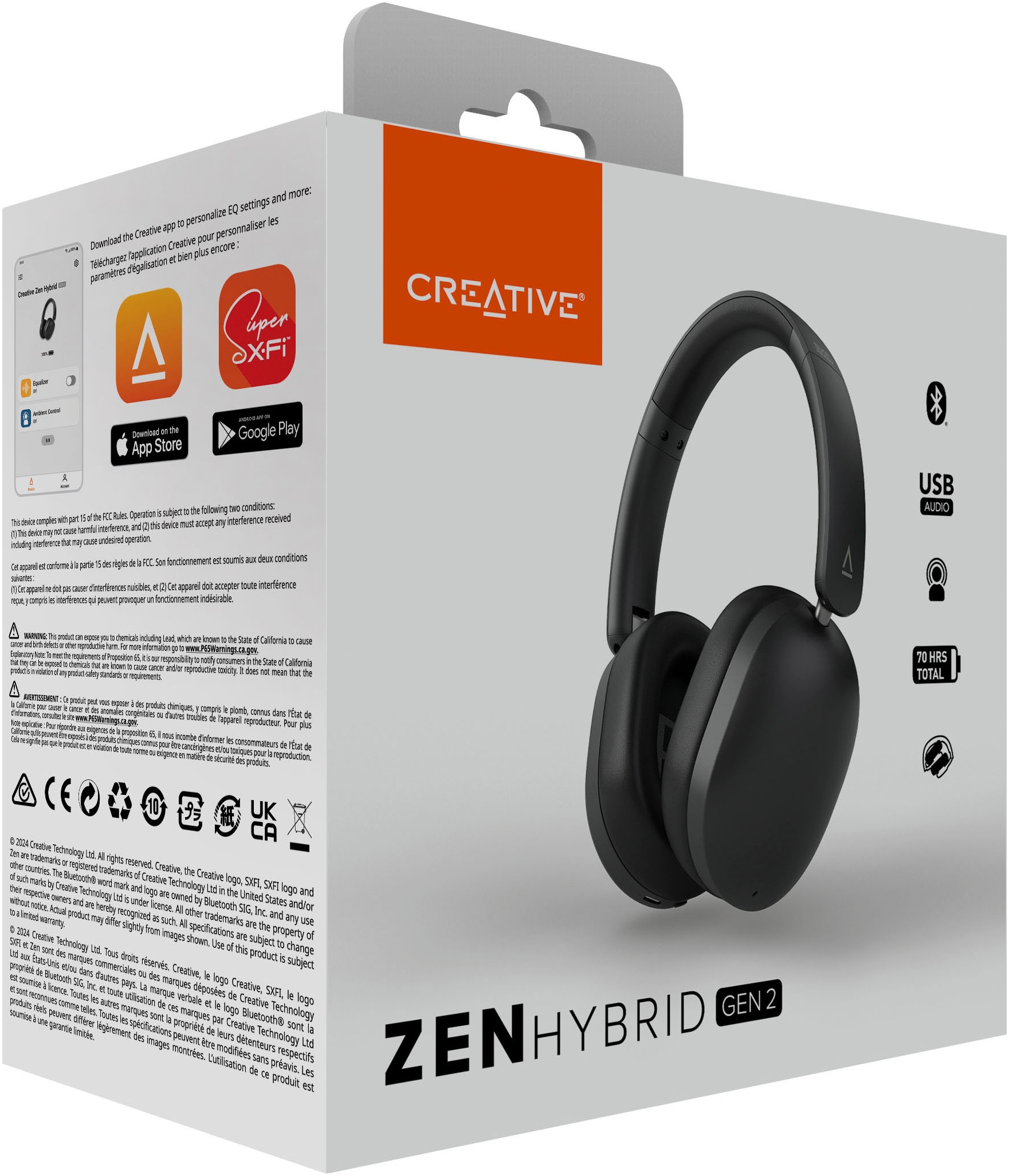 Creative Over-Ear-Kopfhörer »Zen Hybrid Gen 2, Over-Ear, Bluetooth 5.2, ANC«