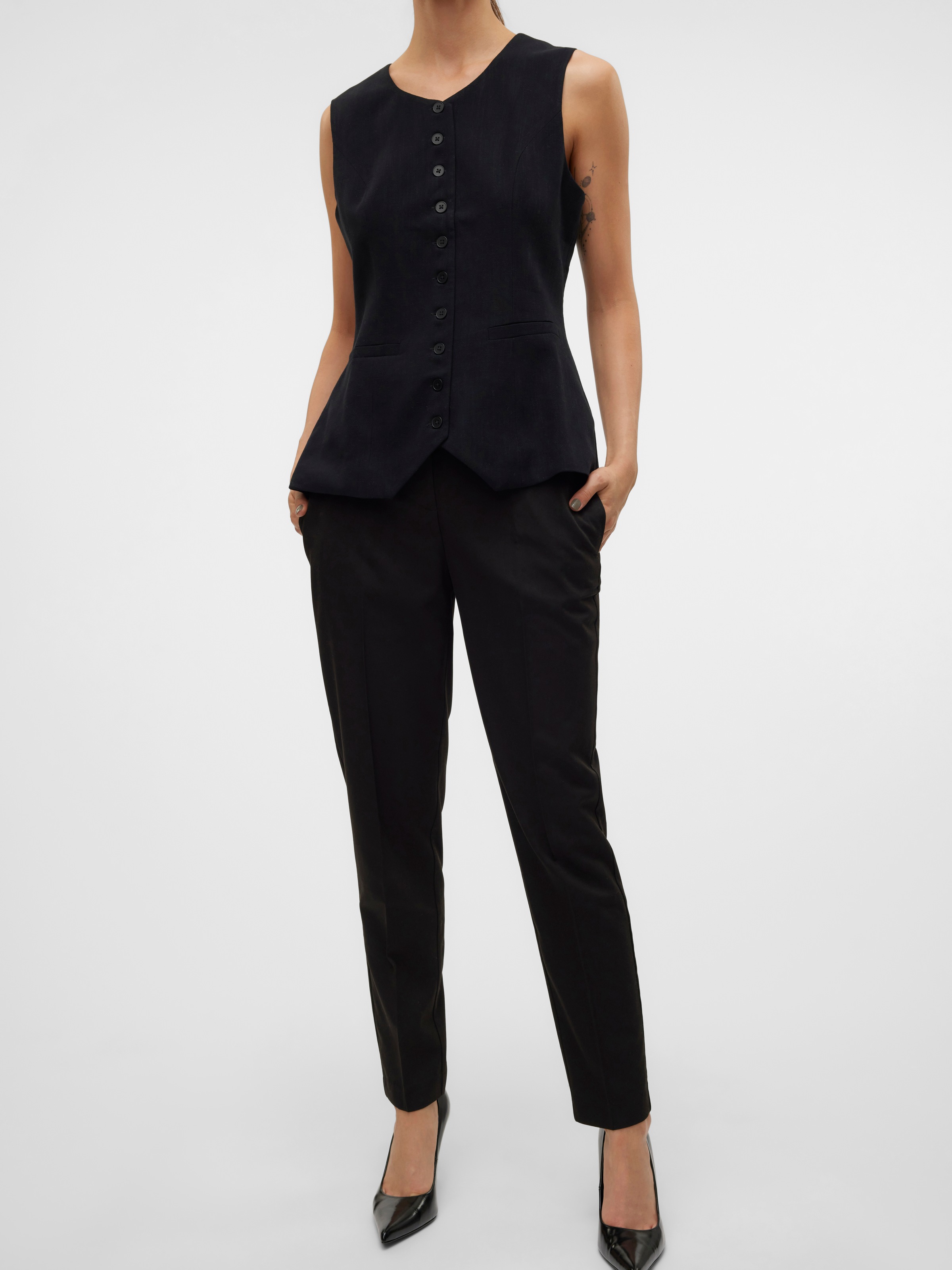Vero Moda Anzughose »VMNILA MW TAPERED PANT NOOS«