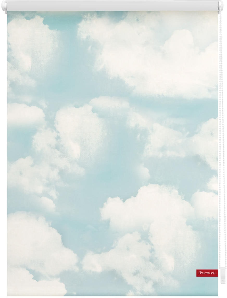 LICHTBLICK ORIGINAL Seitenzugrollo »Rollo Klemmfix, ohne Bohren, Verdunkelung, Wolken - Blau«, verdunkelnd, Verdunkelung-energiesparend, freihängend