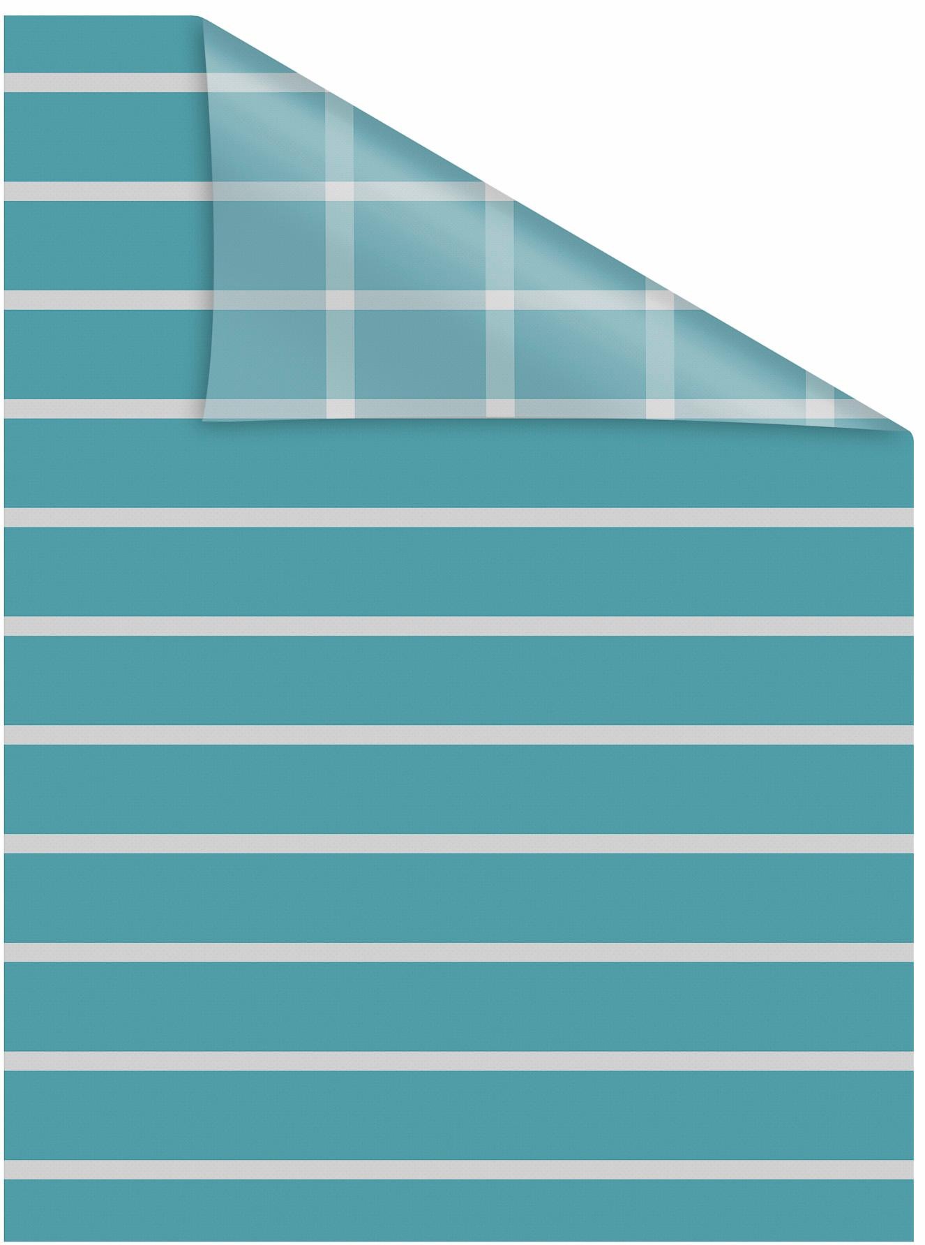 LICHTBLICK ORIGINAL Fensterfolie »Streifen Petrol« 1 Stk. blickdicht strukt günstig online kaufen