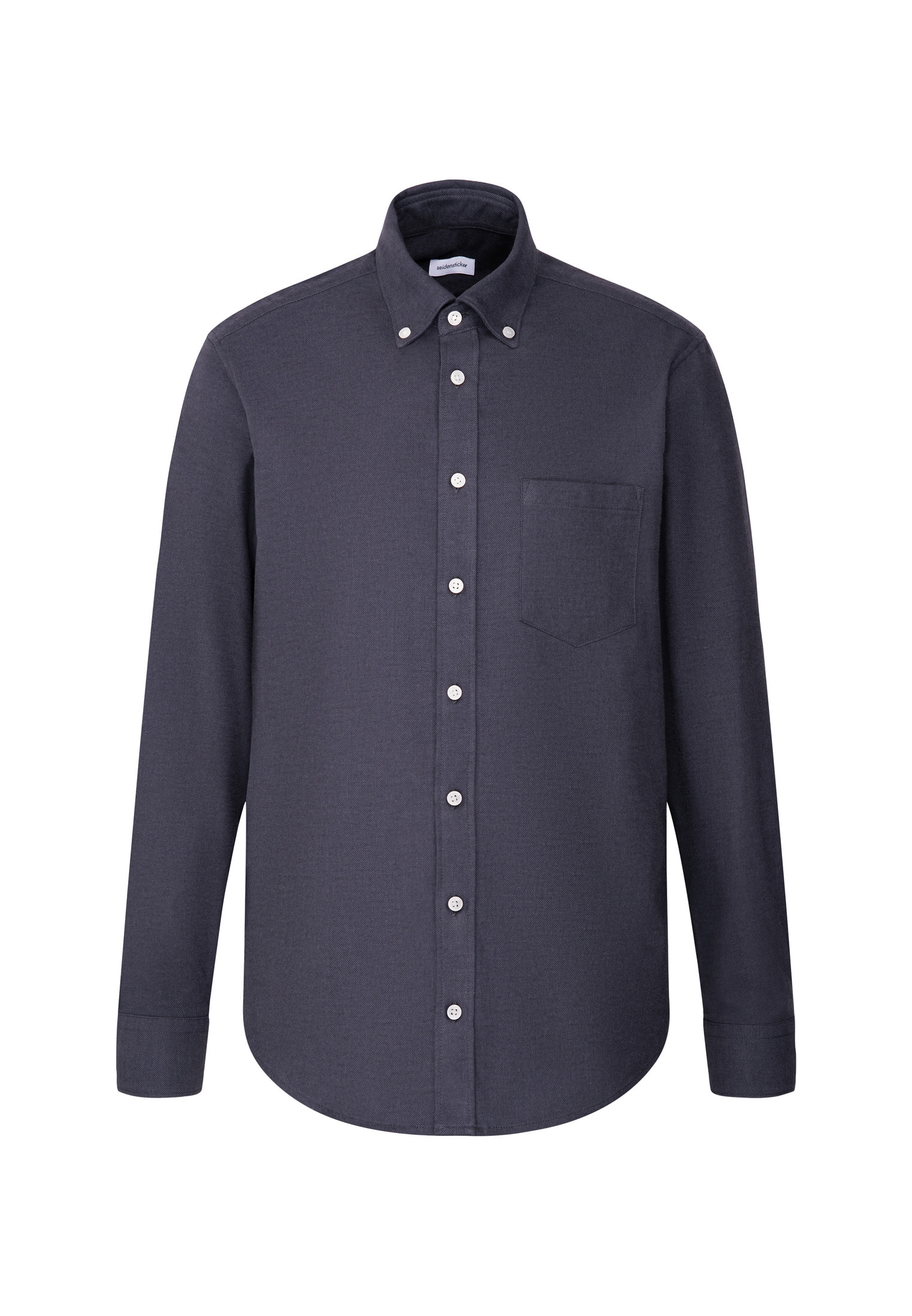 seidensticker Flanellhemd, Regular 1/1 Button-Down-Kragen Uni