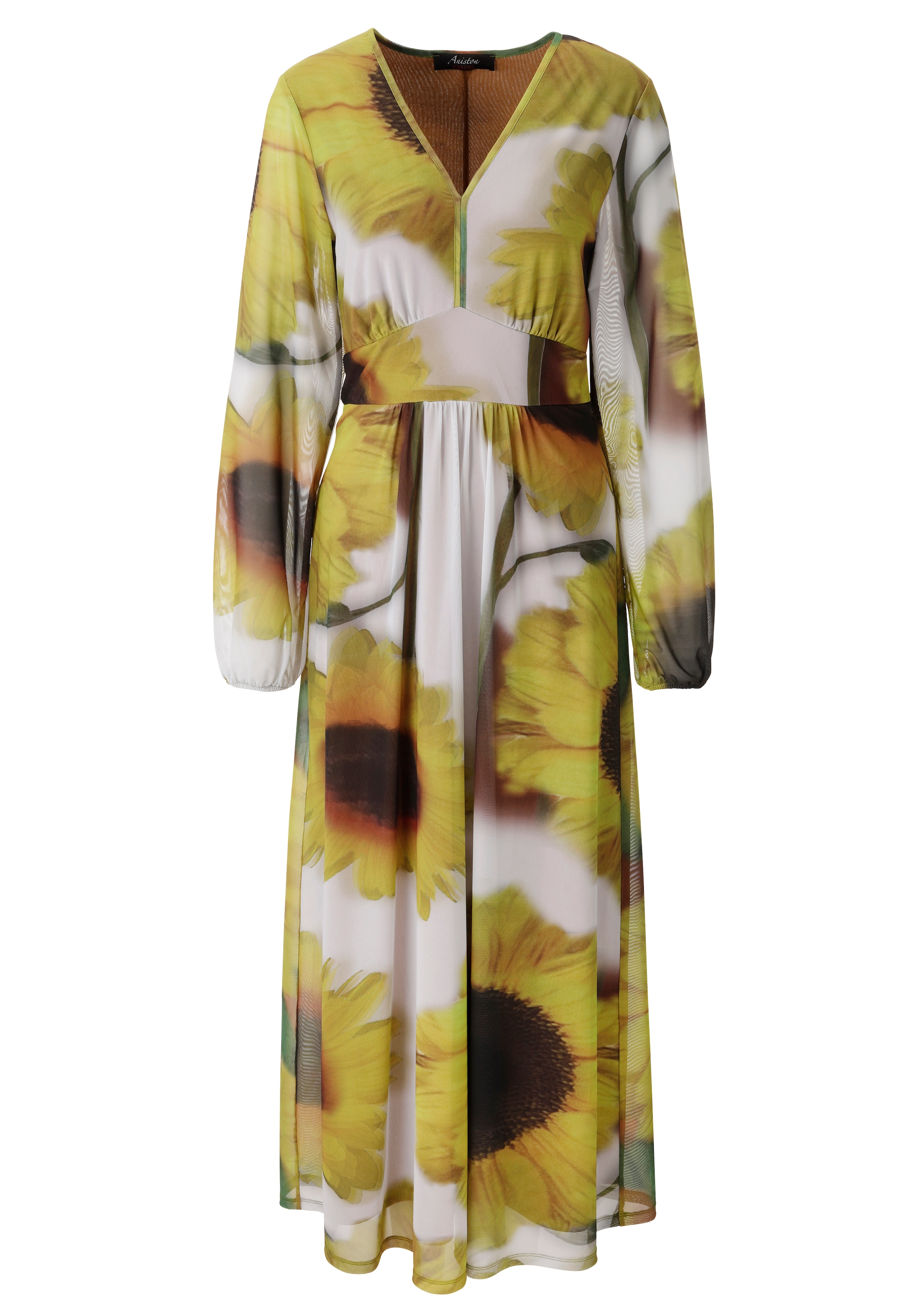 Aniston CASUAL Maxikleid mit großflächigen Sonnenblumen bedruckt