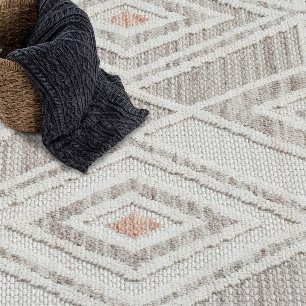 Carpet City Teppich »LINDO 8875«, rechteckig, 11 mm Höhe, Kurzflor, Hochtief-Muster/ 3D-Effekt, Fransen, Boho-Stil, Wohnzimmer