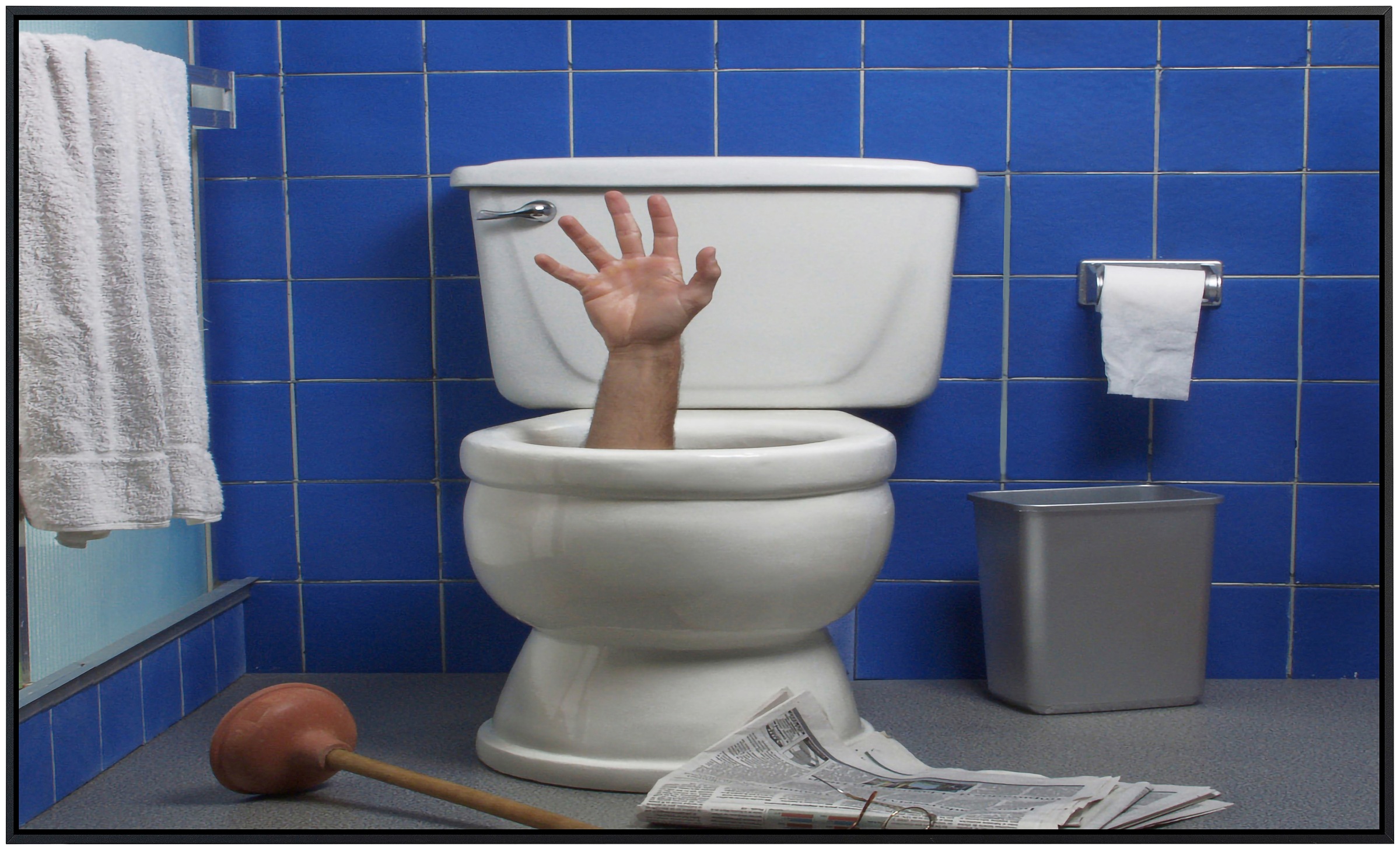 Papermoon Infrarotheizung »Arm in Toilette«, sehr angenehme Strahlungswärme günstig online kaufen