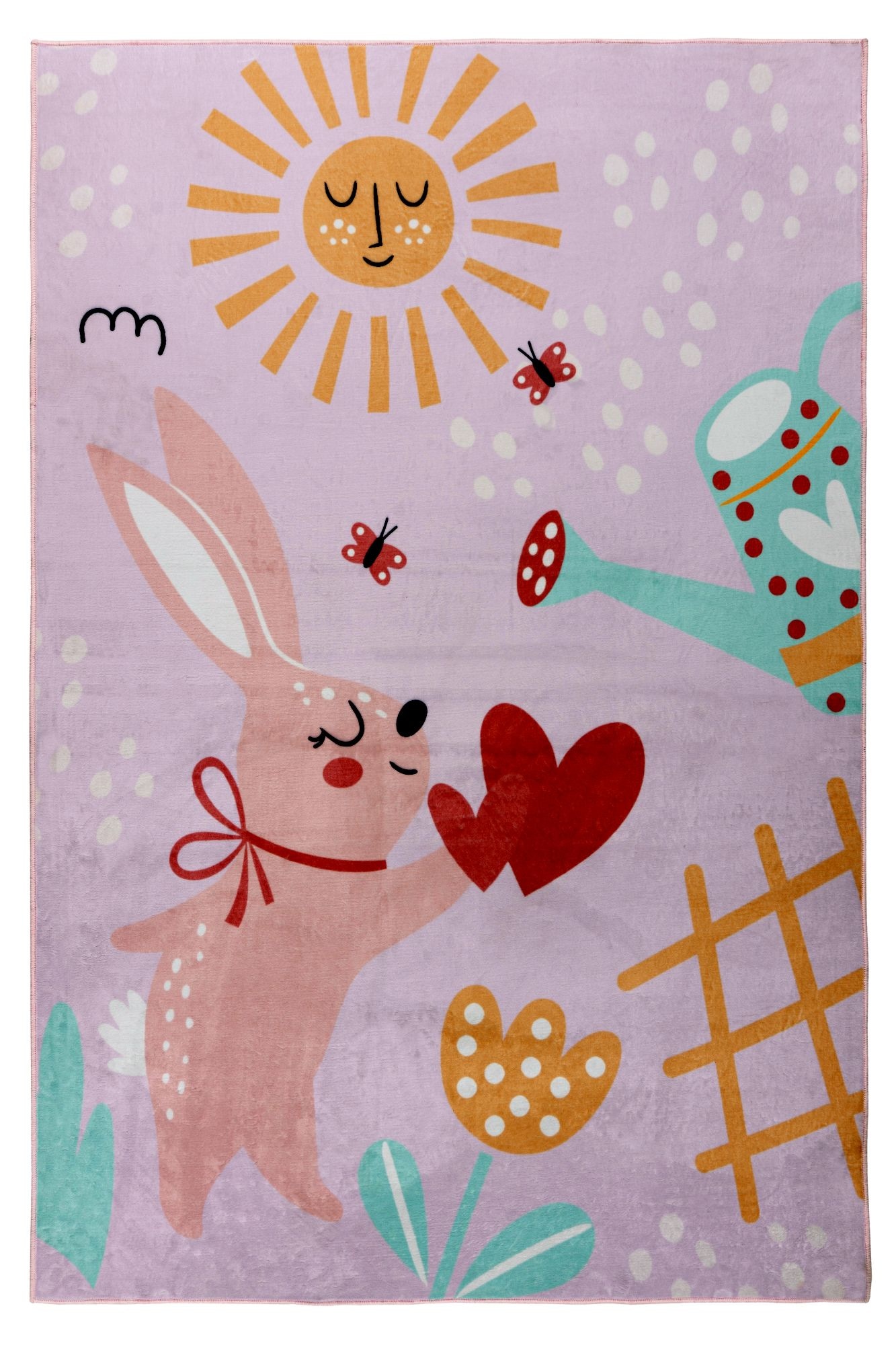 Obsession Kinderteppich »Magic Kids ML 106«, rechteckig, 8 mm Höhe, niedliches Hasen Motiv, waschbar, Kinderzimmer