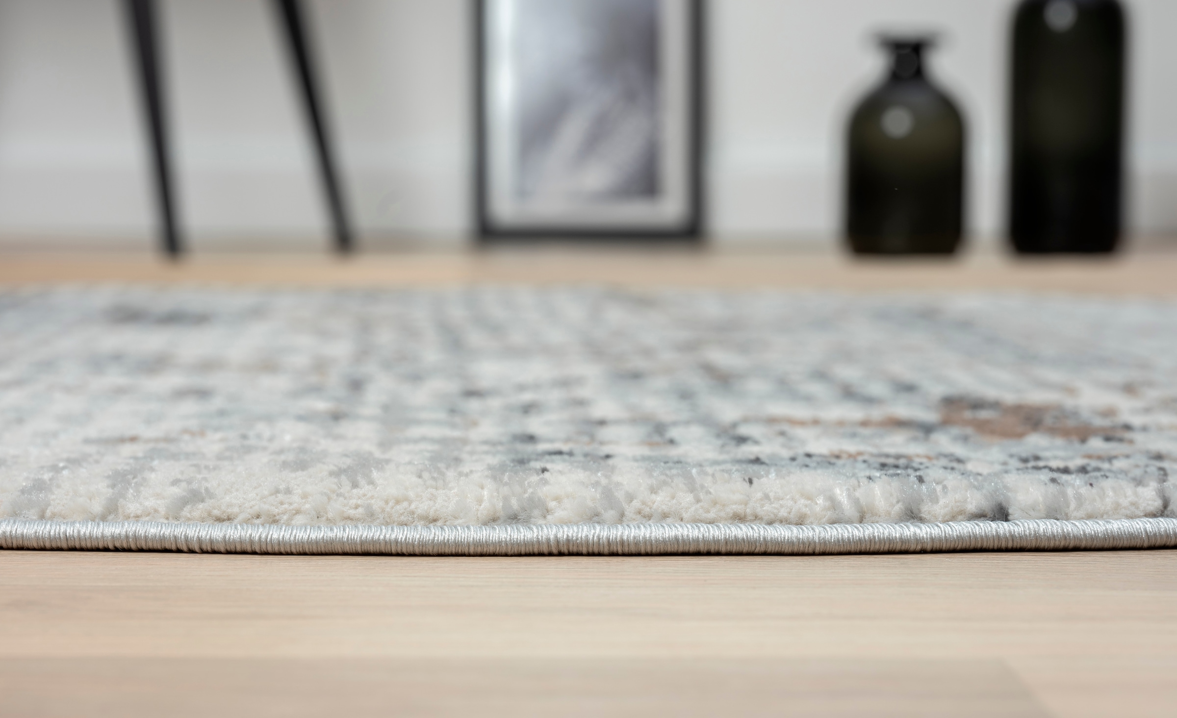 my home Teppich »Kaylan«, rund, 8 mm Höhe, Kurzflor, modernes Design, pflegeleicht, Wohnzimmer