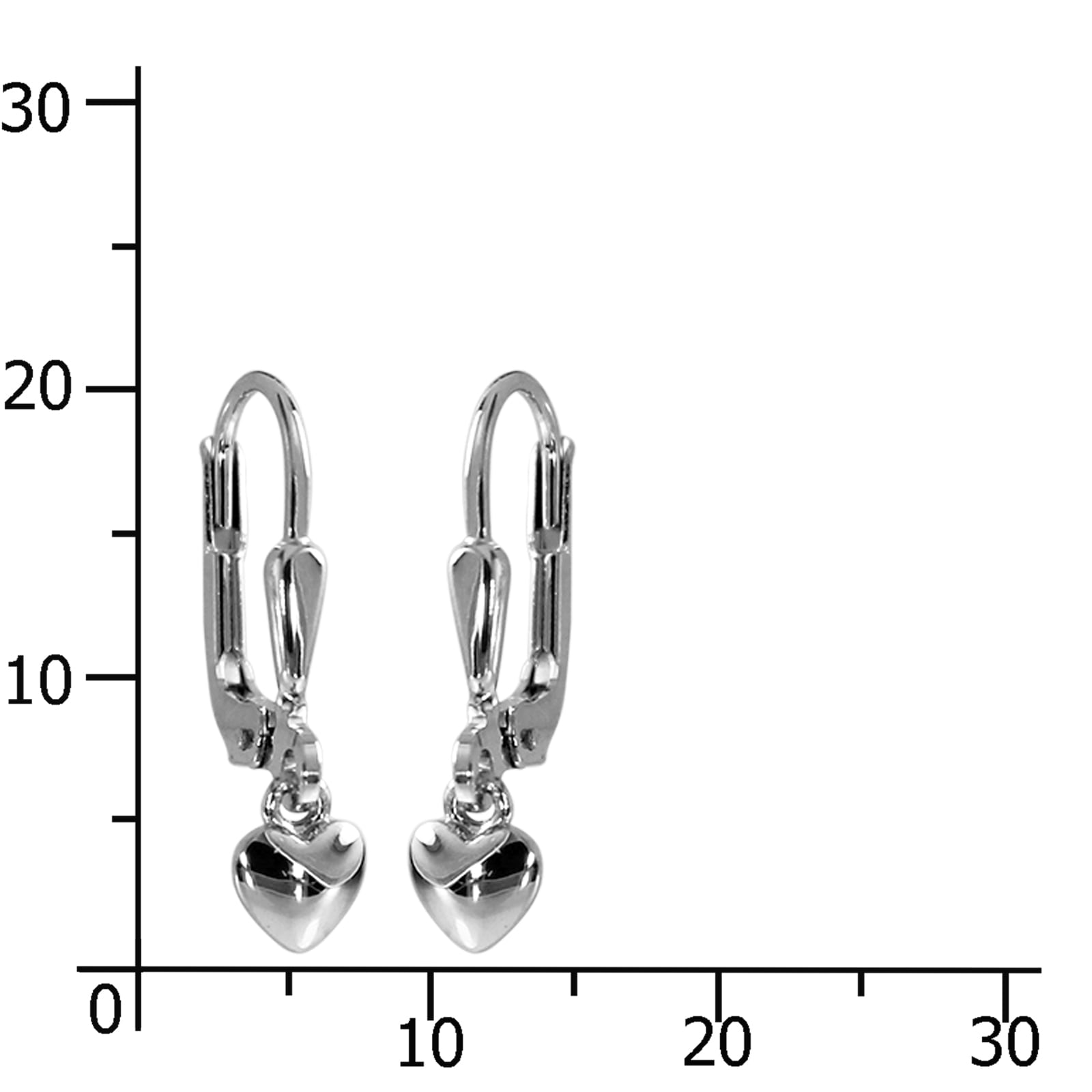 OSTSEE-SCHMUCK Paar Ohrhänger »Ostsee-Schmuck Ohrhänger kleines Herz Ohrhänger kleines Herz«, (2 tlg.)