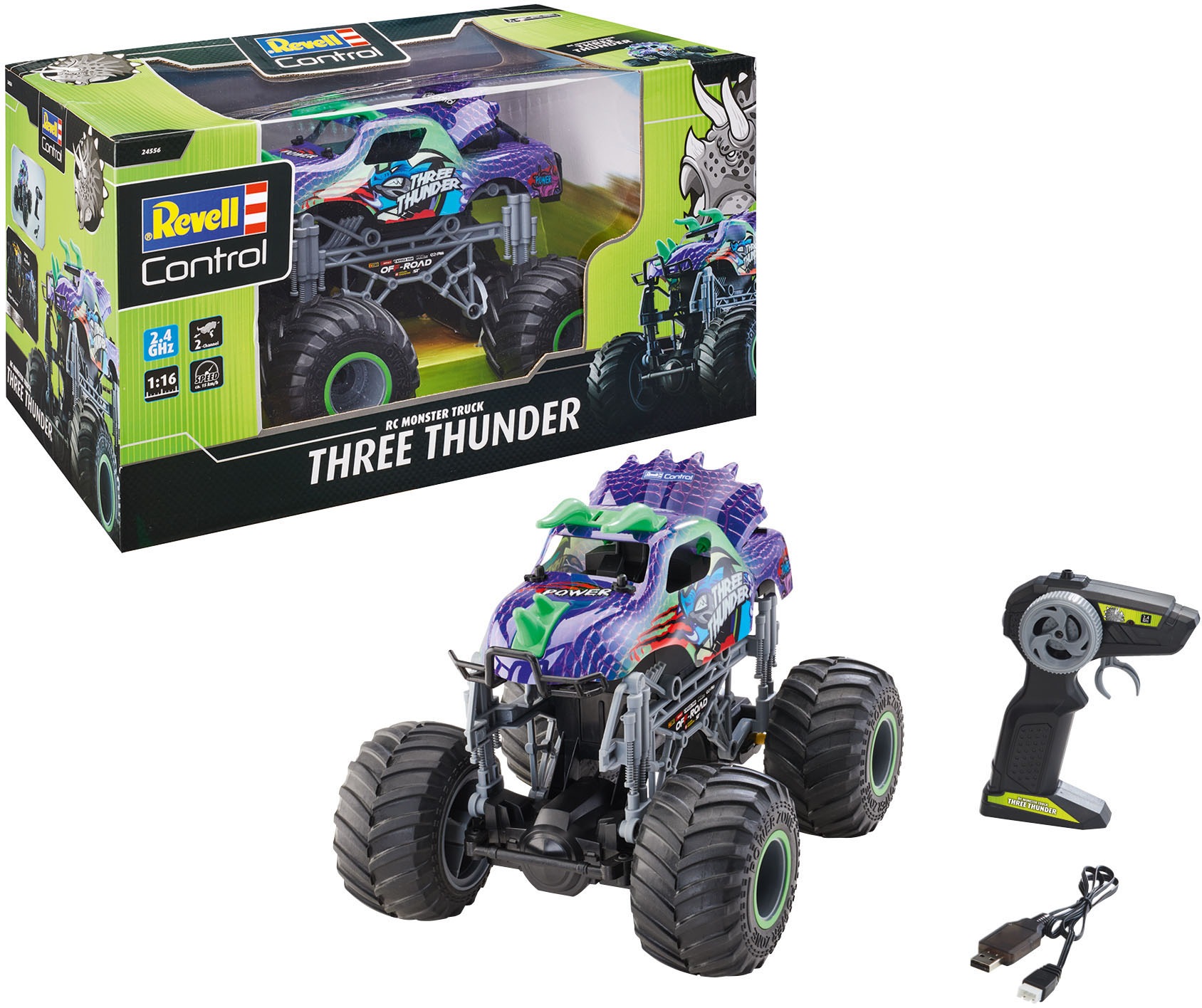 Revell® RC-Monstertruck »Revell® control, RC Dino Monster Truck Three Thunder«