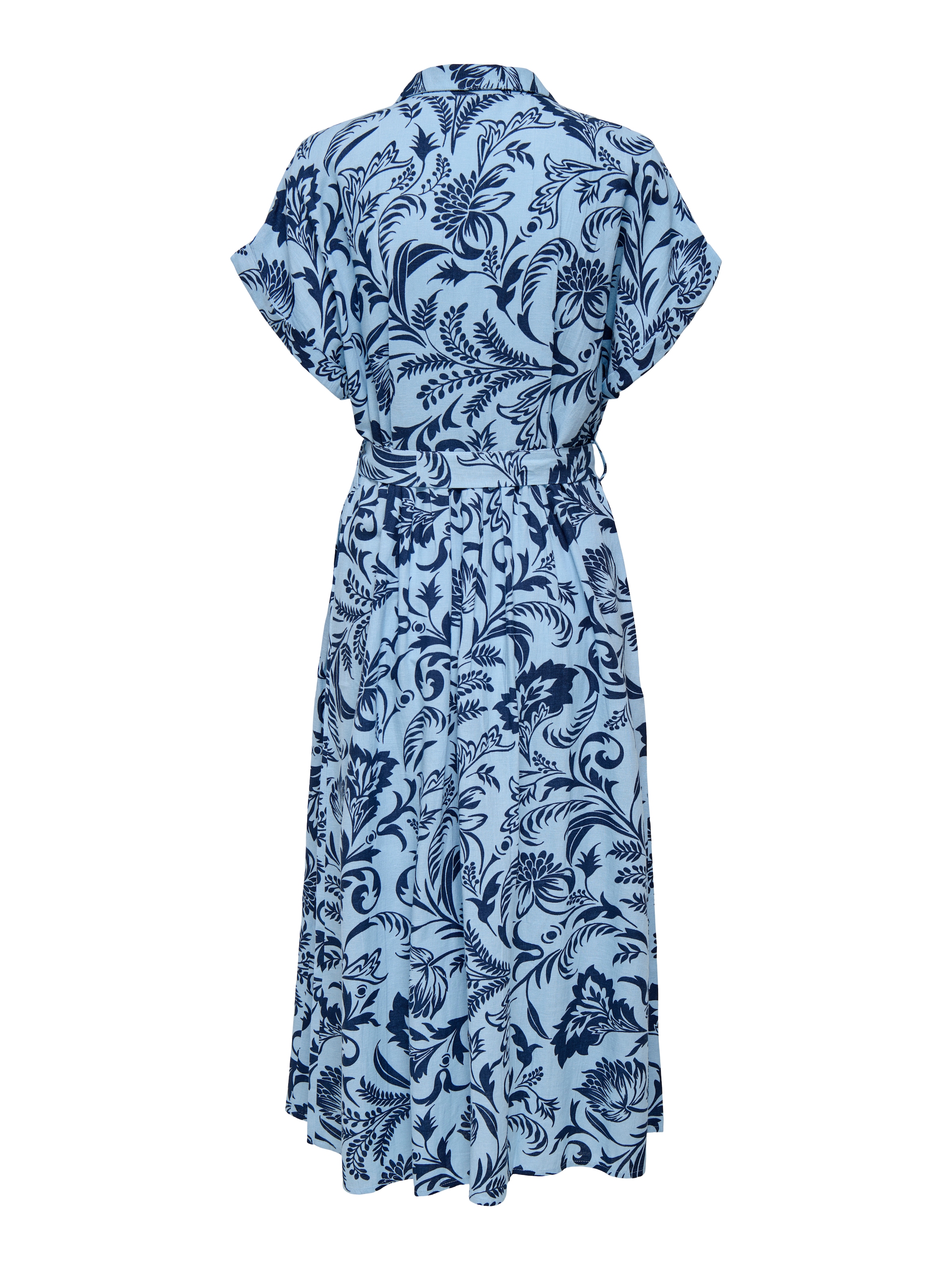ONLY Hemdblusenkleid »ONLJAKIRI LINEN SS MIDI SHIRT DRESS WVN«, mit Leinen