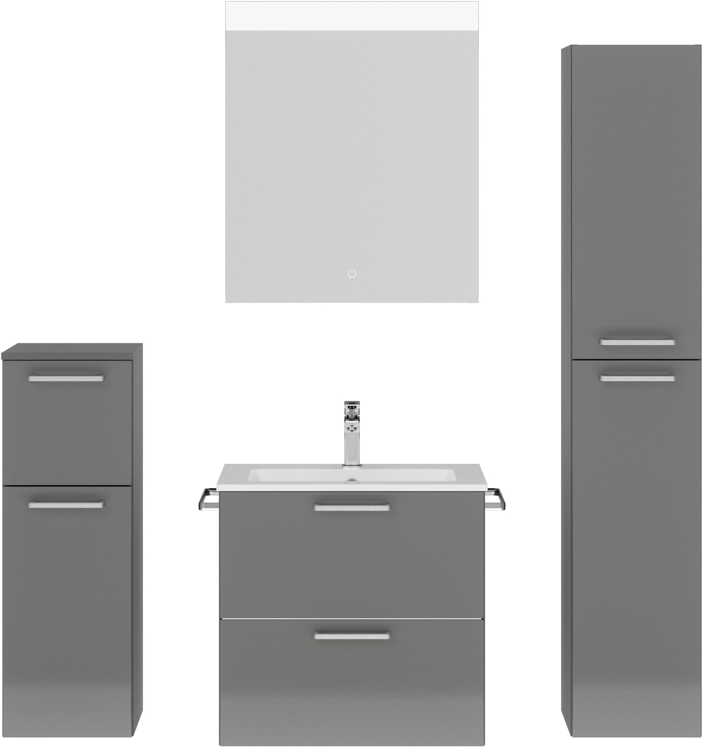 nobilia® Badmöbel-Set »Tolvina« vormontiert, mit Soft-Close, 4 Stk. tlg. günstig online kaufen