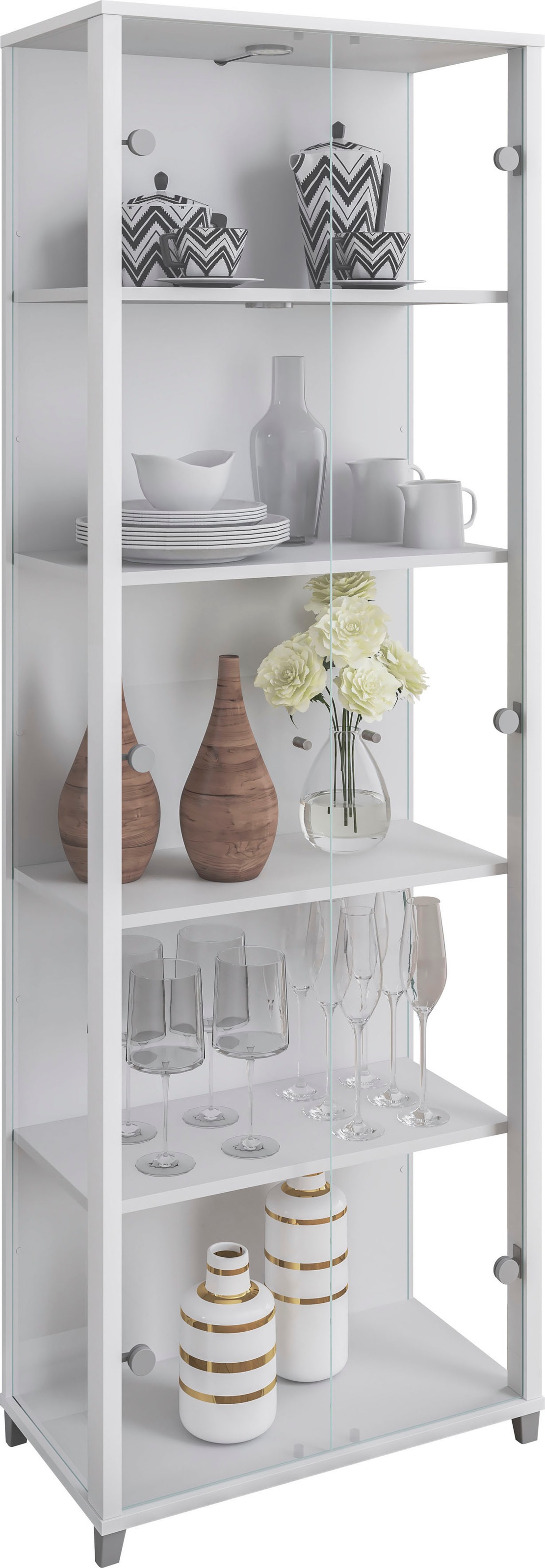 fif möbel Vitrine »OPTIMA«, Standvitrine, Vitrinenschrank, Glasvitrine, Sam günstig online kaufen