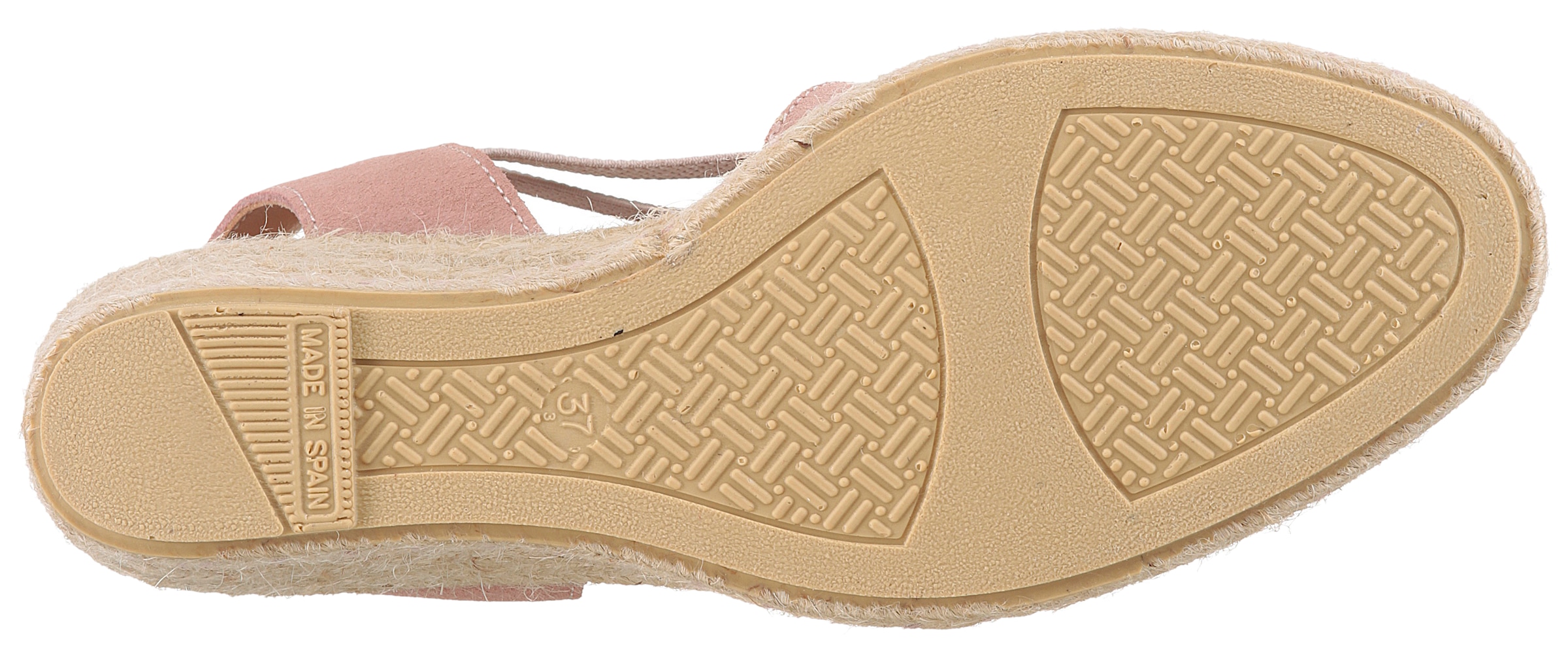 VERBENAS Sandalette »Maika Serraje«, Sommerschuh, Sandale, Keilabsatz, mit Jutebesatz