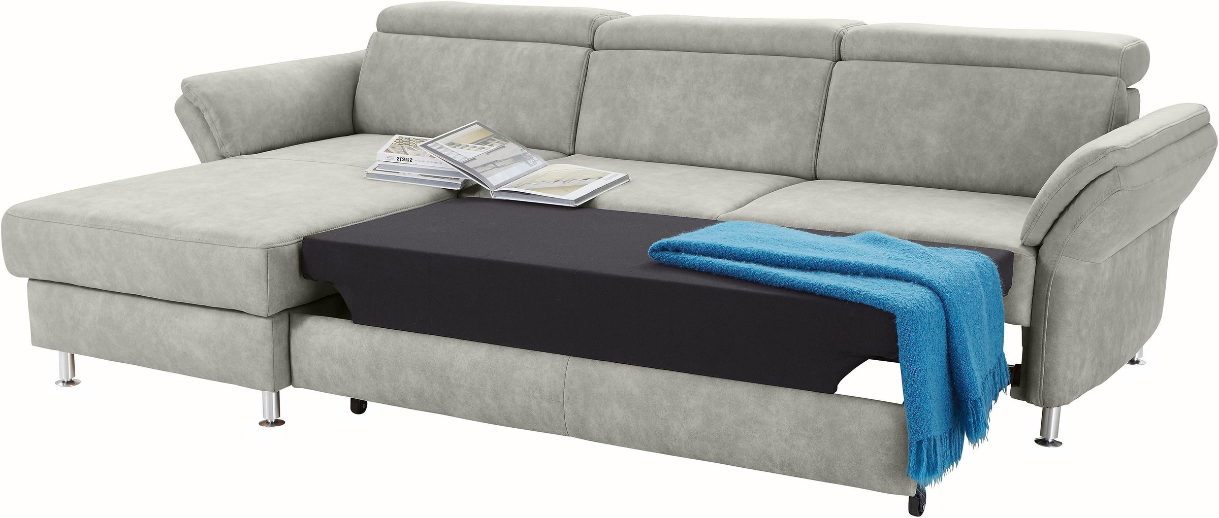 sit&more Ecksofa »Avignon L-Form«, Kopfteilverstellung, wahlweise mit Bettfunktion und Bettkasten