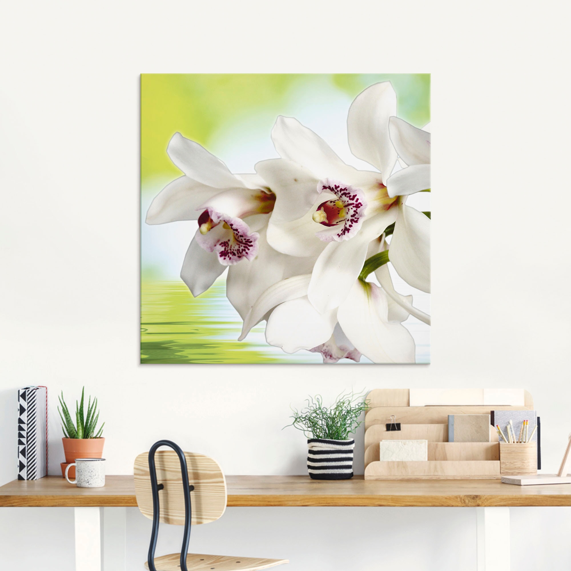 in Artland auf St.), (1 verschiedenen Raten kaufen Blumen, Größen »Weiße Glasbild Orchidee«,