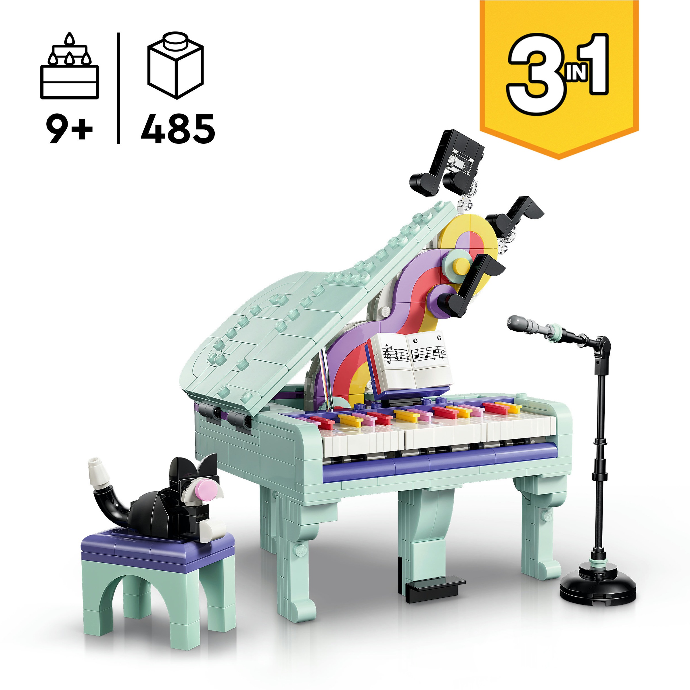 LEGO® Konstruktionsspielsteine »Deko-Klavier mit Katze (31392), LEGO Creator« Made in Europe