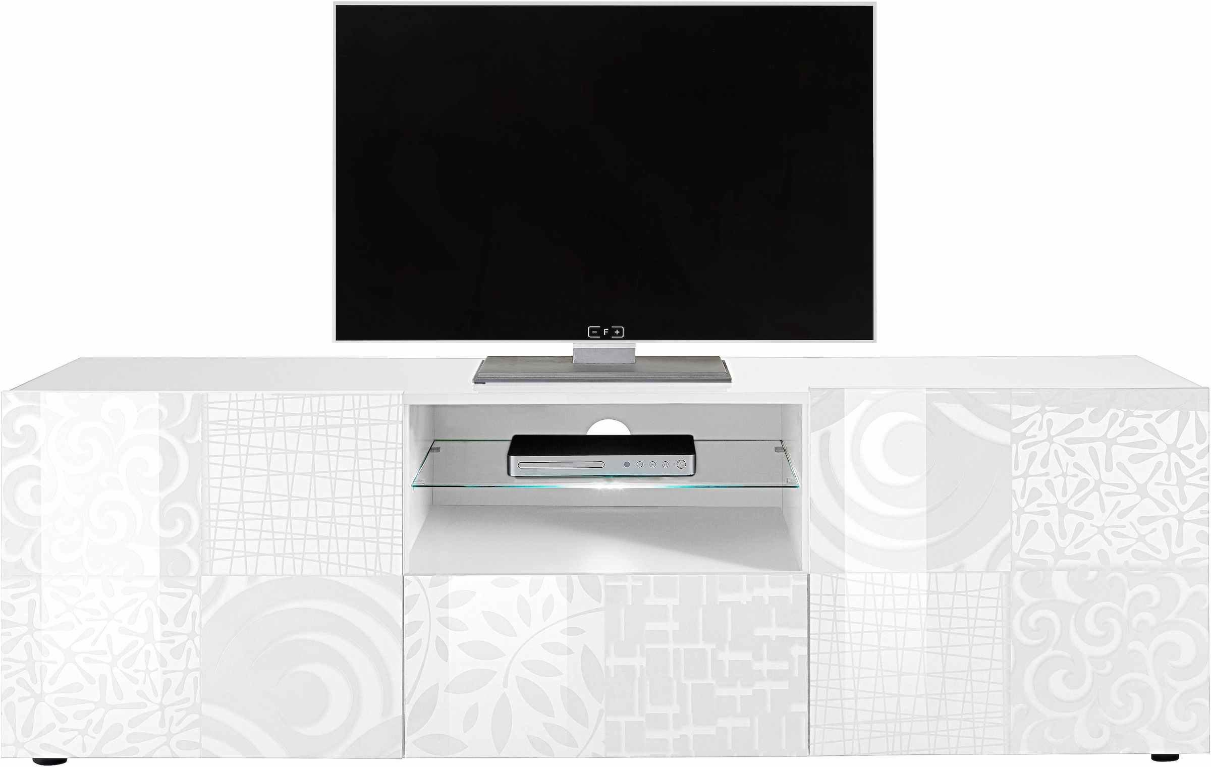 INOSIGN Lowboard »Miro«, Breite 181 cm mit dekorativem Siebdruck