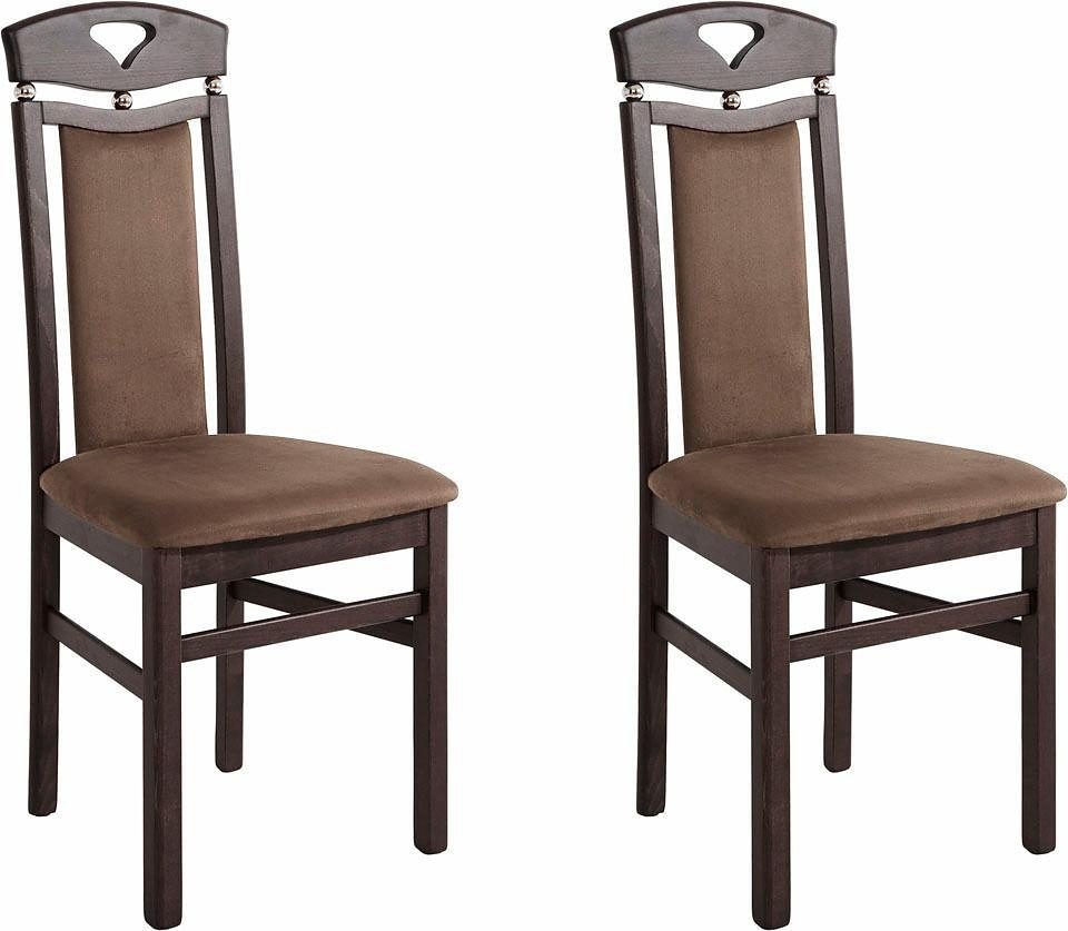 Home affaire Esszimmerstuhl »Berta Küchenstuhl«, (Set), 2 St., Microfaser, günstig online kaufen