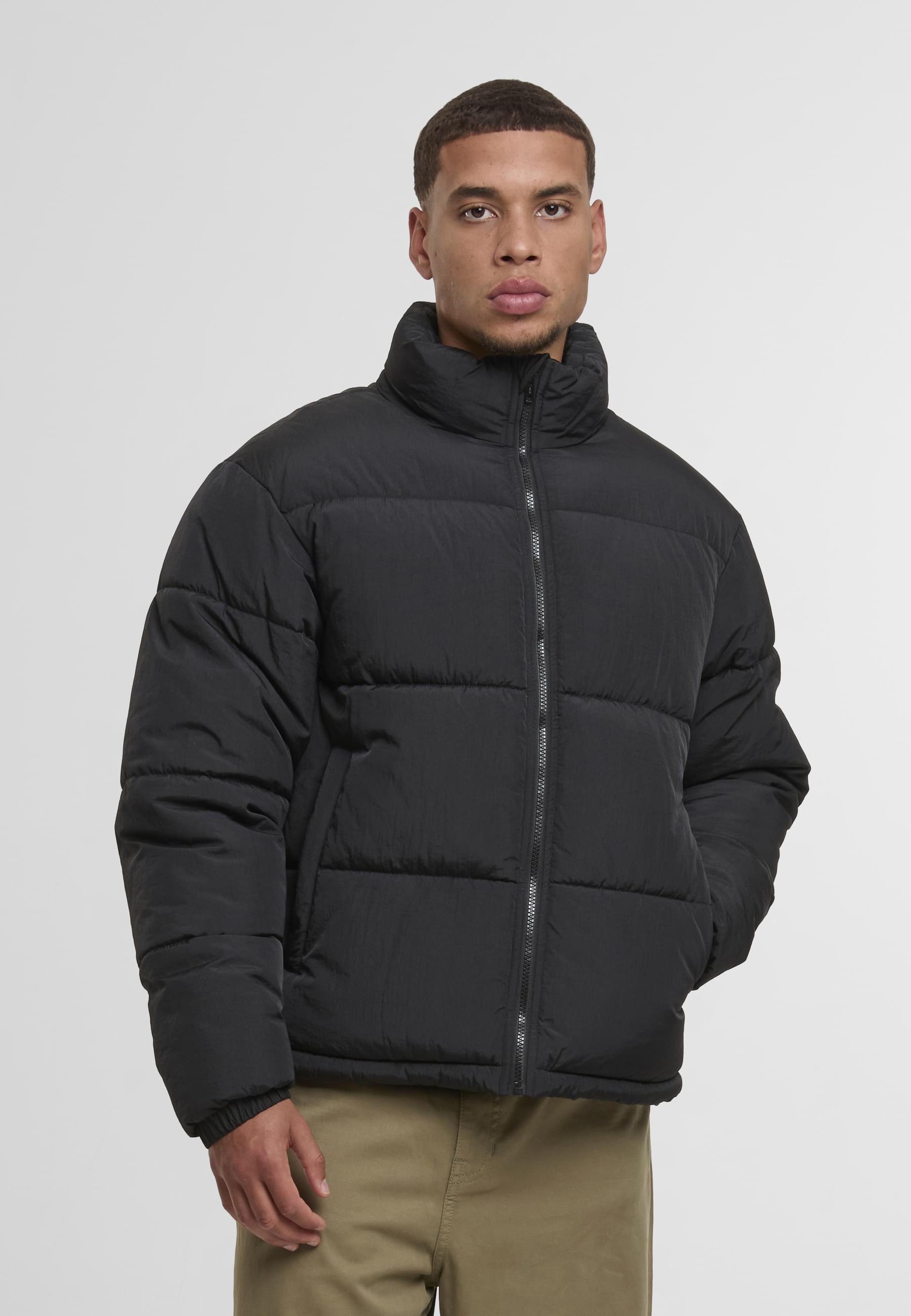URBAN CLASSICS Winterjacke »Urban Classics Crinkle Puffer Jacket« 1 Stk. tlg. ohne Kapuze