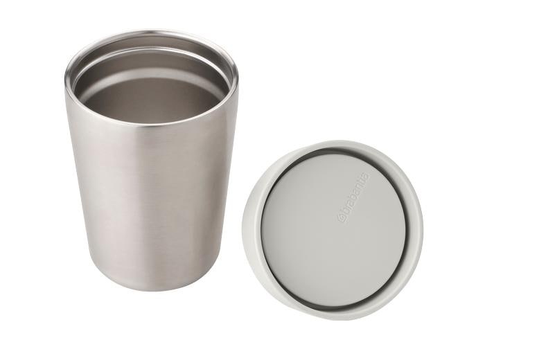 Brabantia Thermobecher »Make & Take 200 ml, Hellgrau/Silber«