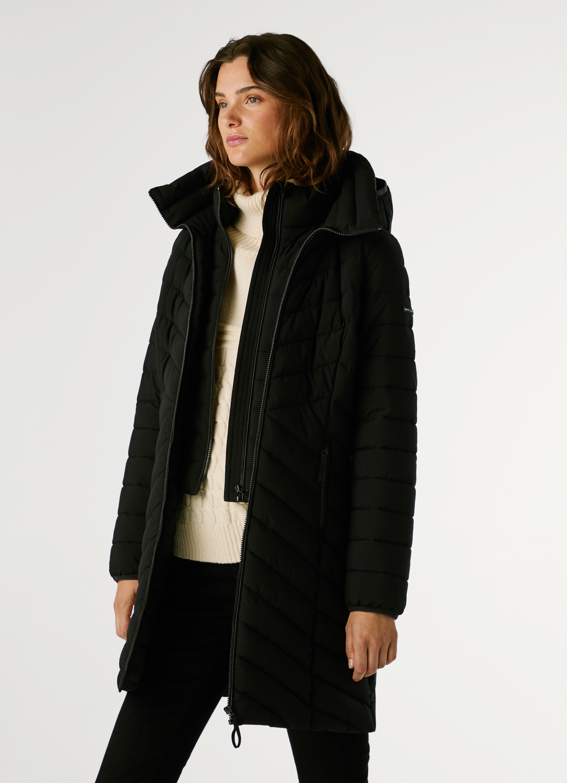 Pepe Jeans Steppmantel »SANN LONG« wasserabweisend, mit Innenverschluss