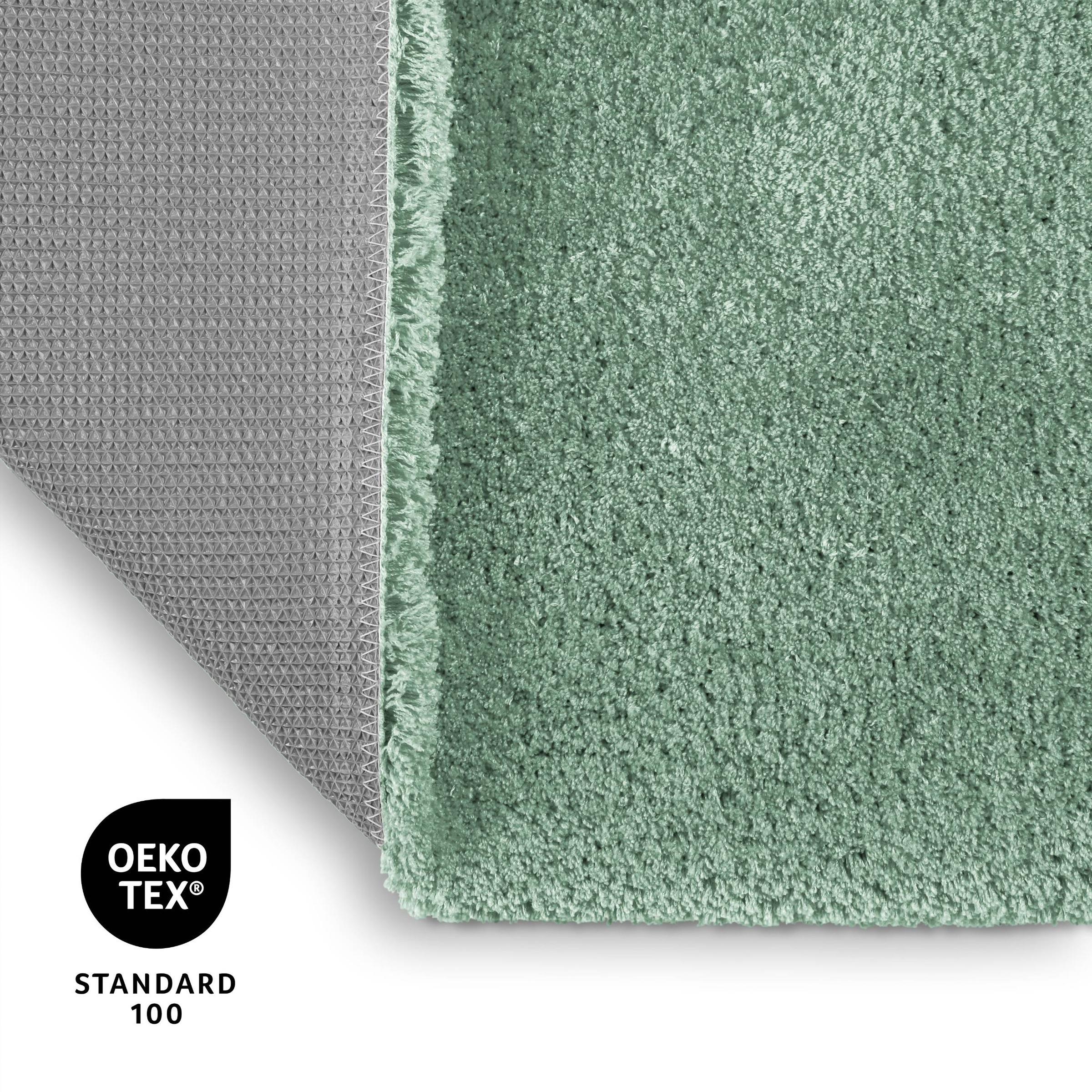 my home Badematte »Kaarin«, rutschhemmend beschichtet, schnell trocknend, Badteppich, getuftet, flauschig, hochflor, große Farbauswahl