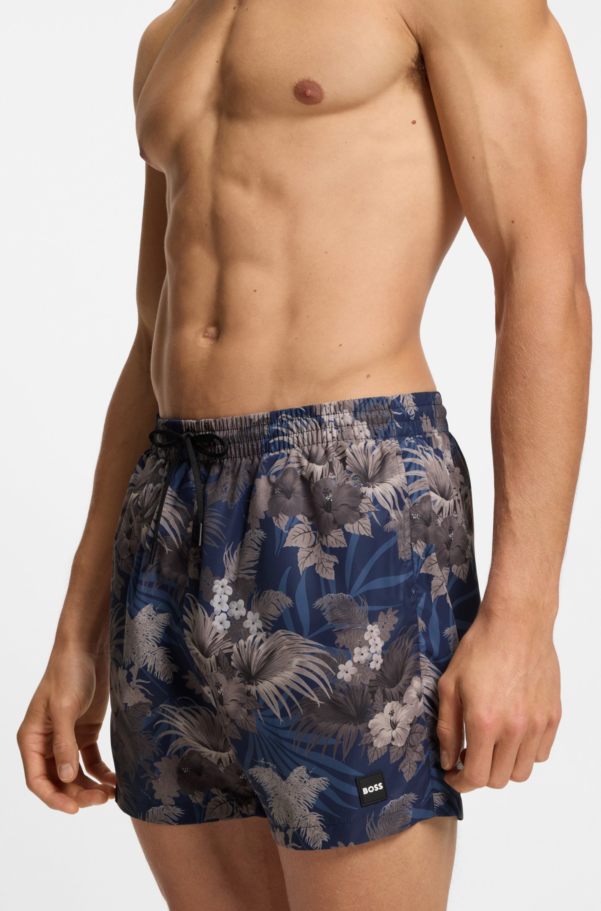 BOSS Badeshorts »Piranha« mit buntem Alloverdruck