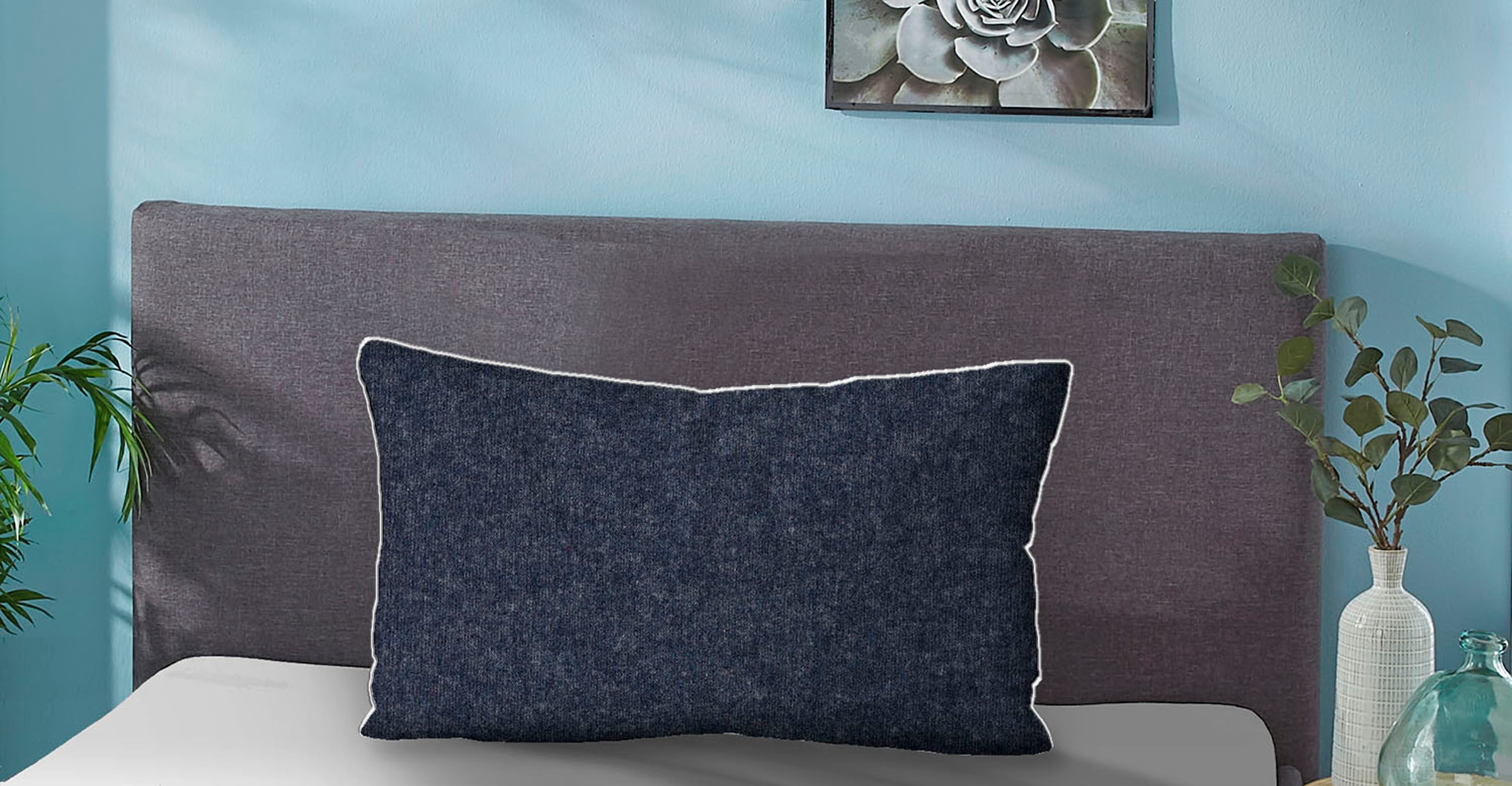 Biberna Kissenbezug »Hermal Flanell mit Reißverschluss, Melange-Optik, Wendekissenbezug« Feinflanell, Made in Germany zertifiziert, kuschelig weich, mit Paspel