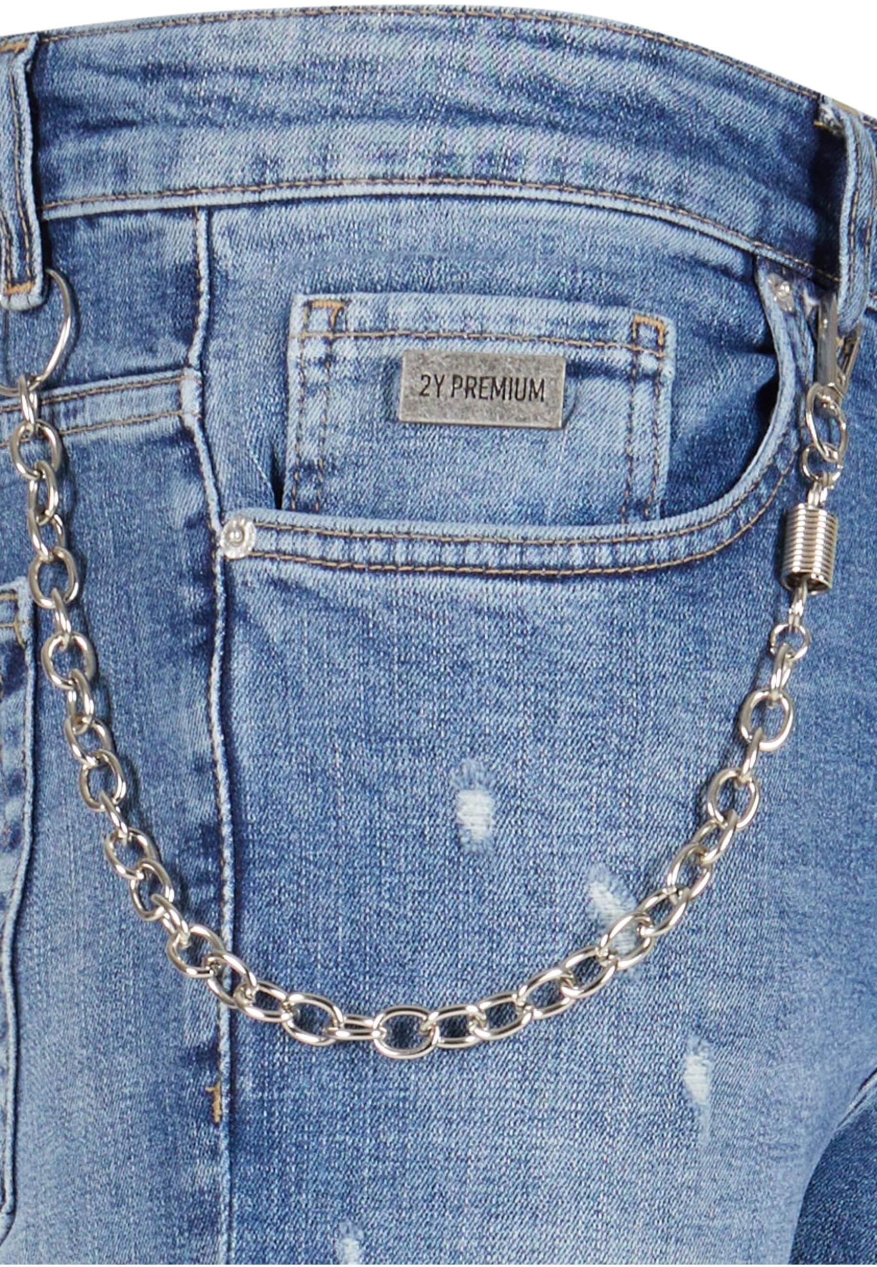 2Y Studios Bequeme Jeans »2Y Studios Herren 2Y Skinny Fit Destroyed Jeans«