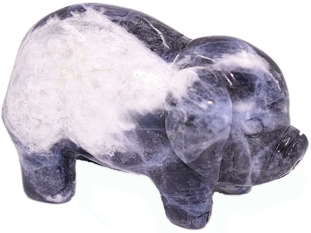 Firetti Tierfigur »Schmuck Geschenk Dekofigur Farbstein Edelstein Schwein Sodalith«, Sodalith