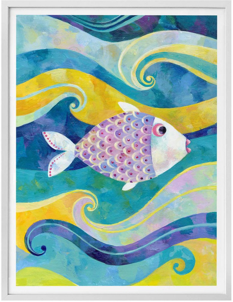Wall-Art Poster »Märchen Wandbilder Der kleine Fisch«, Fisch &  Meeresfrüchte, (1 St.), Poster, Wandbild, Bild, Wandposter online kaufen