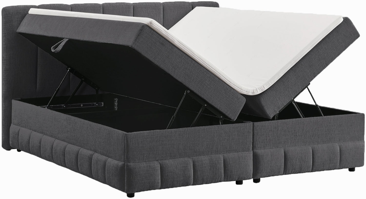 OTTO home Boxbett »Likely inkl. Bettkasten, Liegefläche 180x200 cm, in Boxspring-Optik«, inkl. Topper, erhältlich in verschiedenen Farben