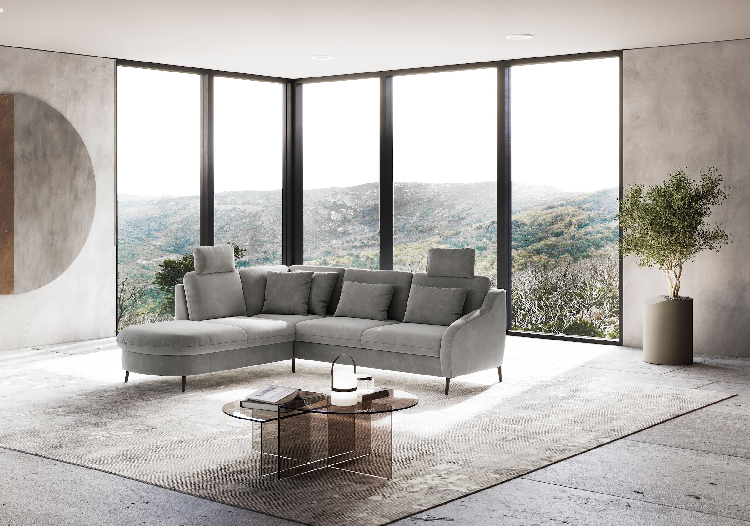 sit&more Ecksofa »Soul L-Form«, wahlweise mit Bettfunktion und Bettkasten oder Schubkasten