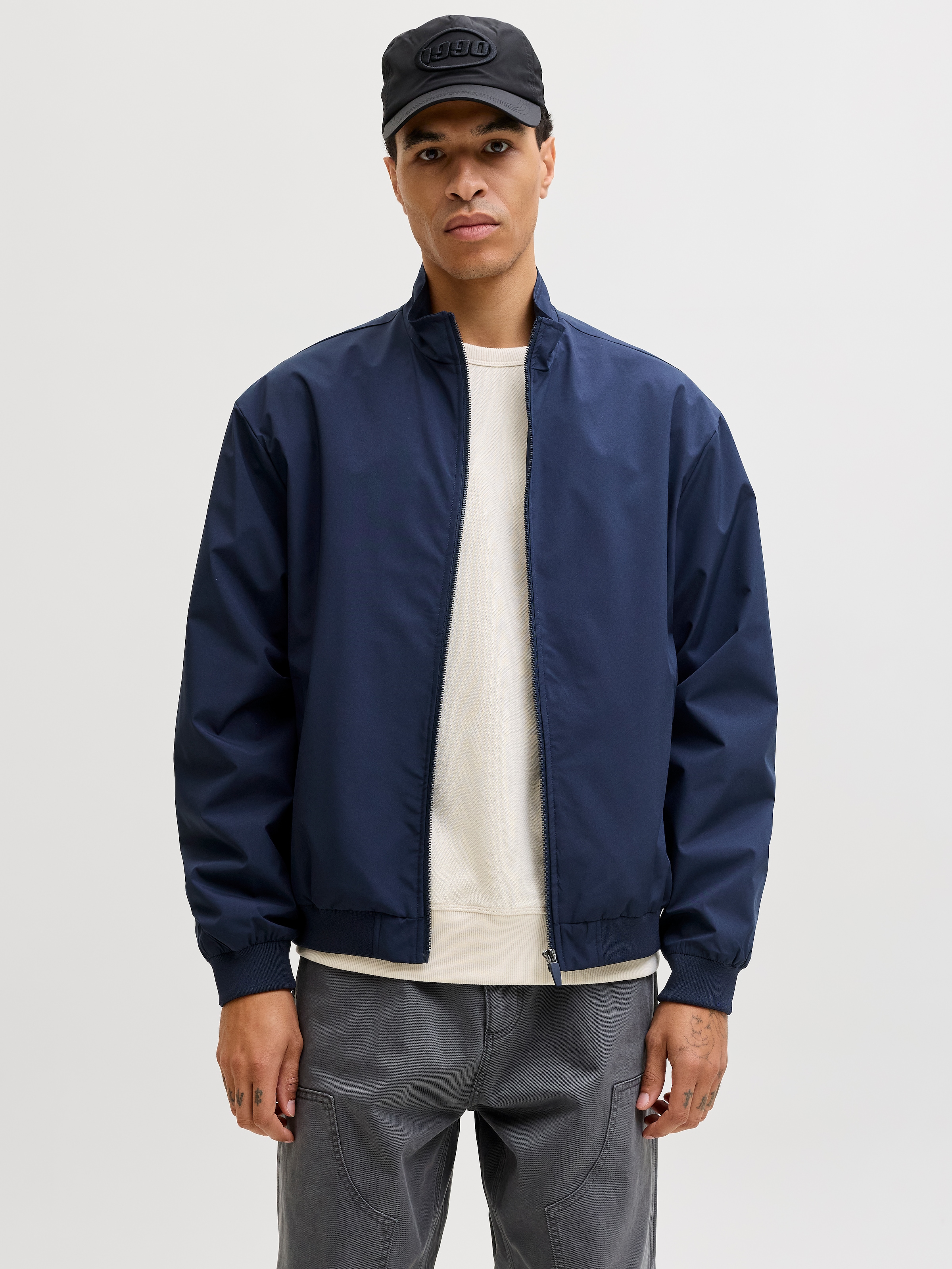 Jack & Jones Bomberjacke »JJECHARGE STAND COLLAR BOMBER NOOS« mit Stehkragen