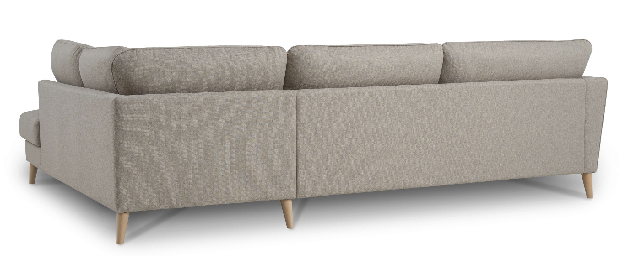Home affaire Ecksofa »MARSEILLE 278/202 cm, L-Form, Ottom. rechts/links«, Massivholzbeine aus Eiche, in verschieden Bezügen und Farbvarianten