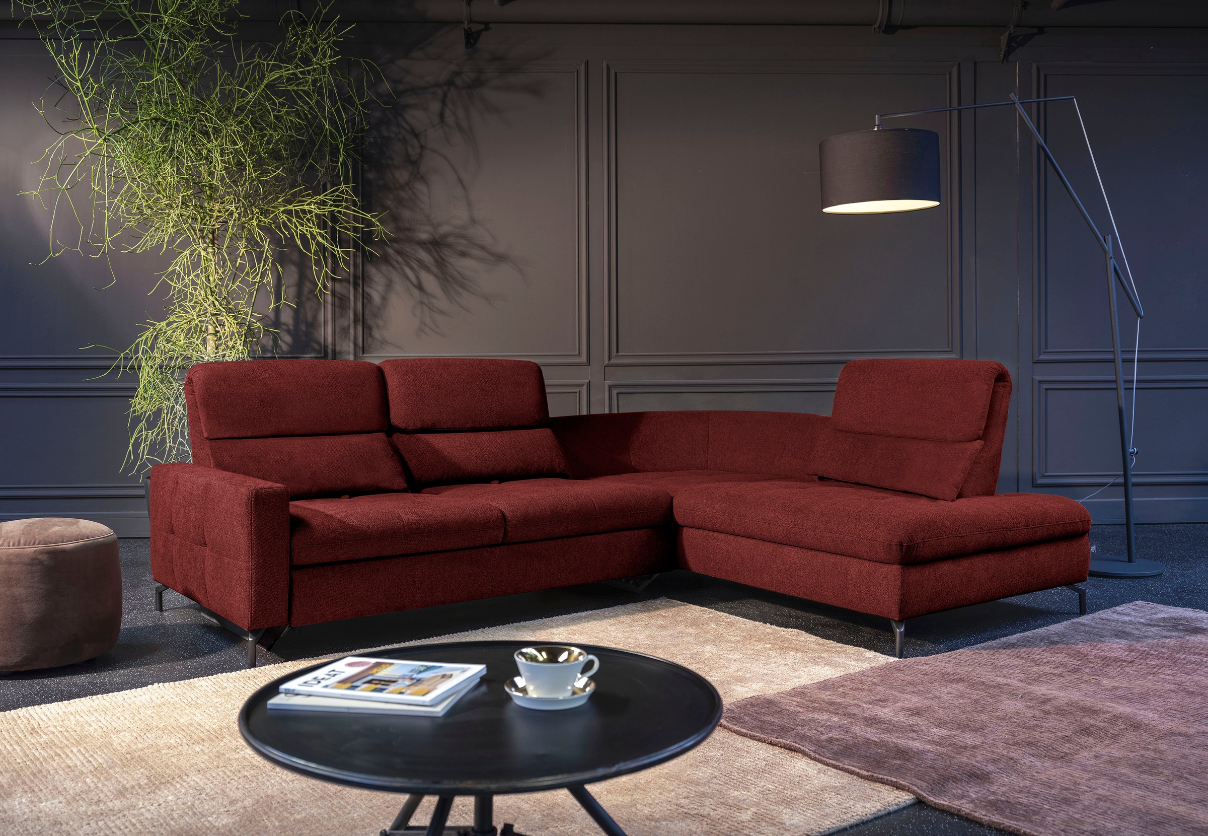 alina Ecksofa »Louis« Breite 286 cm, Rückenlehnenverstellung, wahlweise mit Bettfunktion