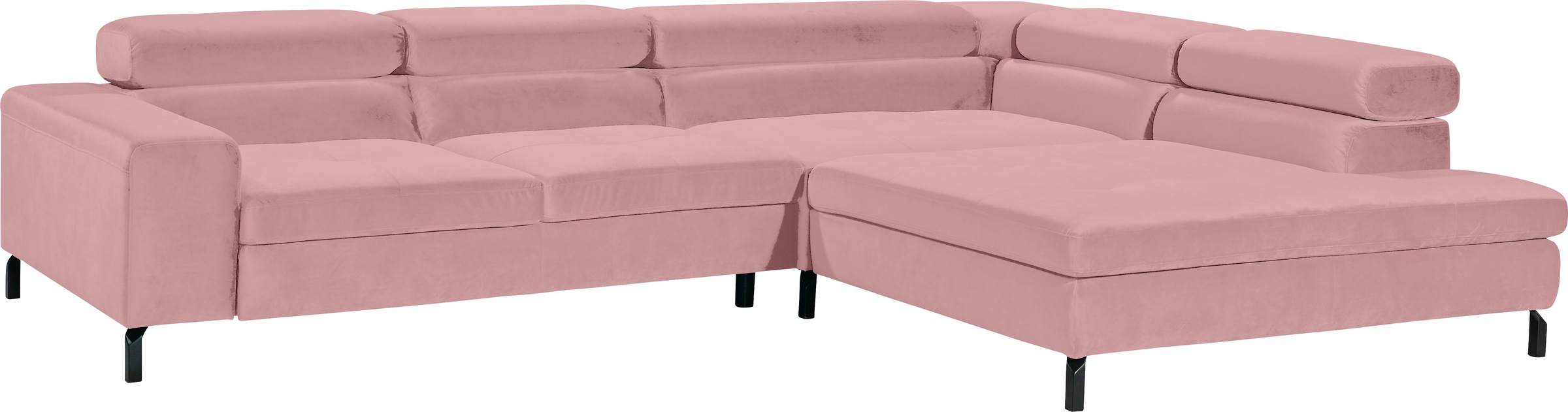 GALLERY M branded by Musterring Ecksofa »Felicia Due L-Form«, Wahlweise mit Sitzvorzug, inkl. Kopfteilverstellung, Sitzhöhe 40 cm