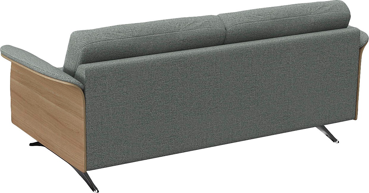 FLEXLUX 2,5-Sitzer »Glow Sofa, Couch,«, Premium-Sitz: Kaltschaum & Federkern, Arml. geölte Eiche, Fuß Alu
